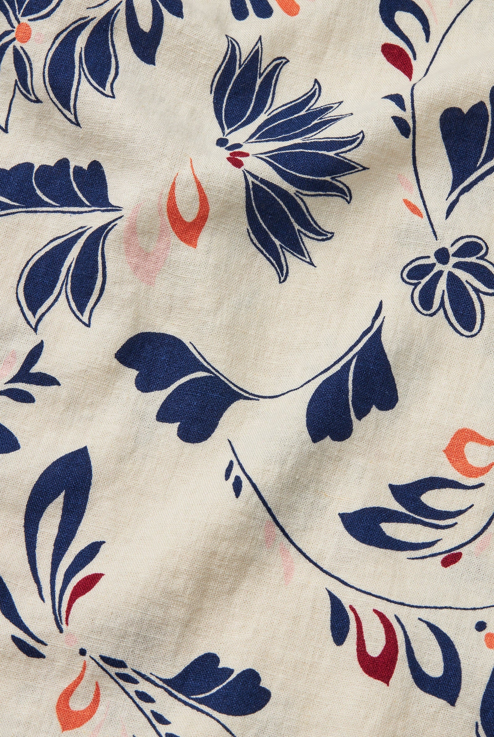 Masai Nirevia Floral Linen Blend Midi Dress - Medieval Blue