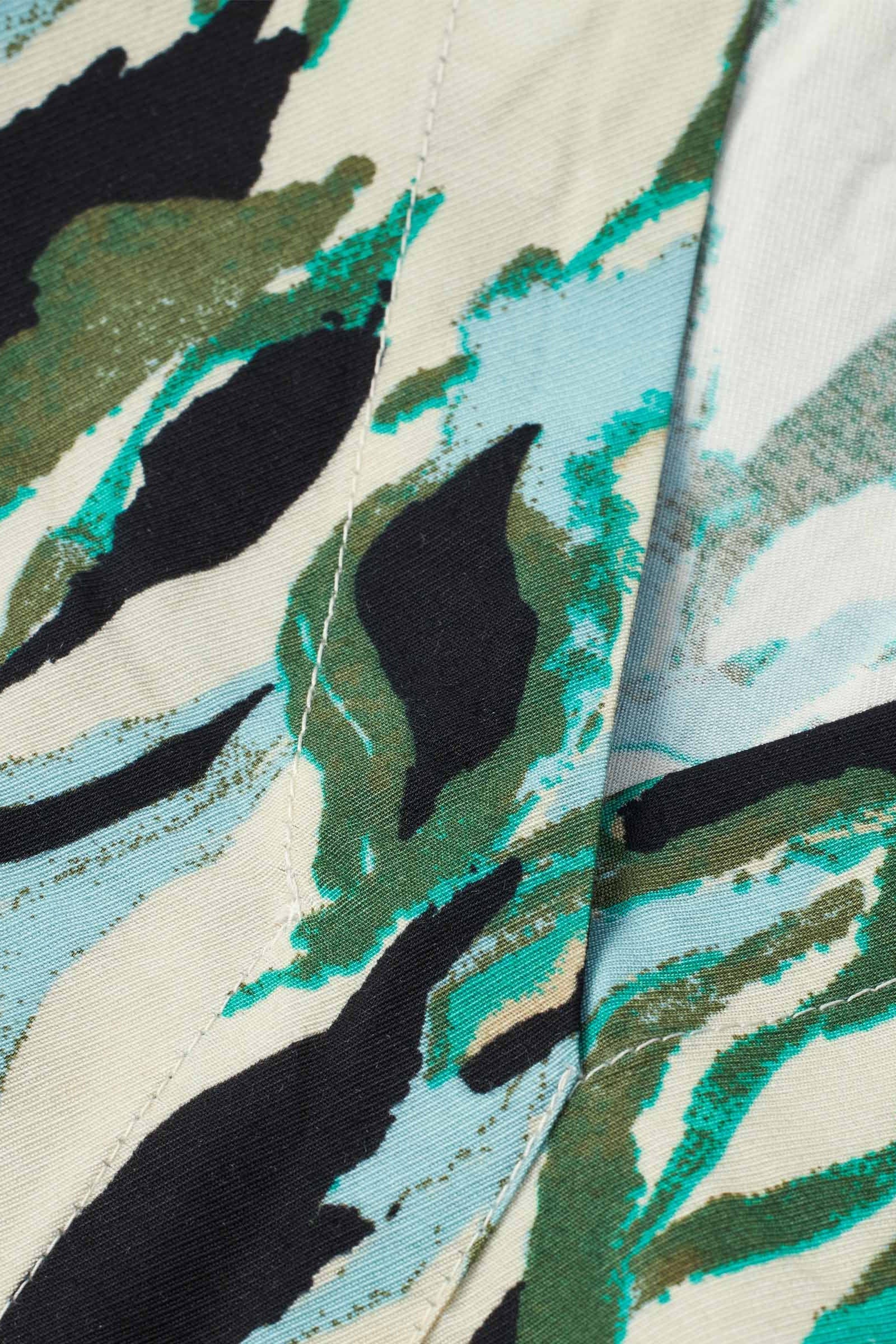 Masai Nodetta Printed Midi Dress - Dark Lichen Green