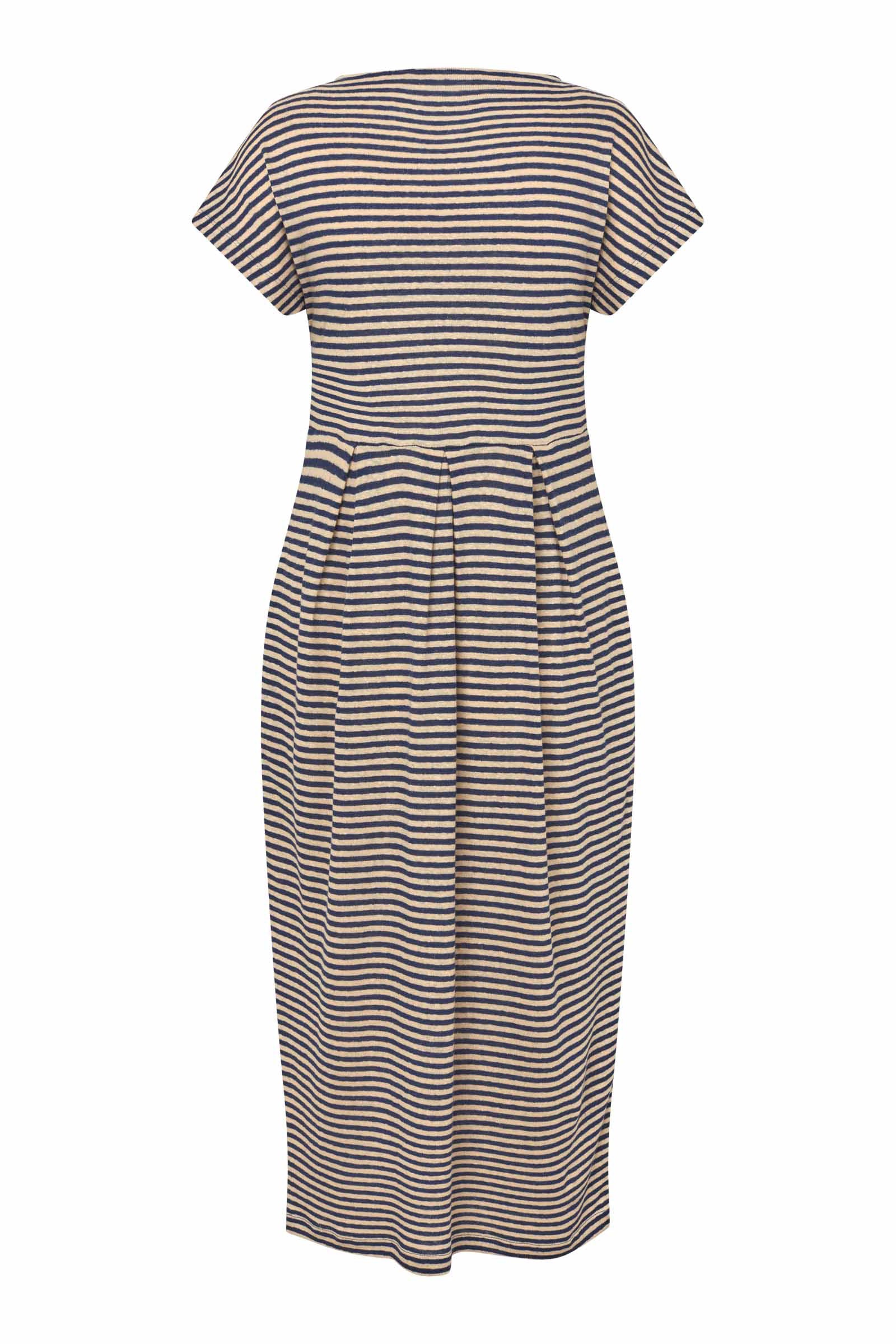 Masai Olnia Striped Linen-blend Jersey Dress - Medieval Blue