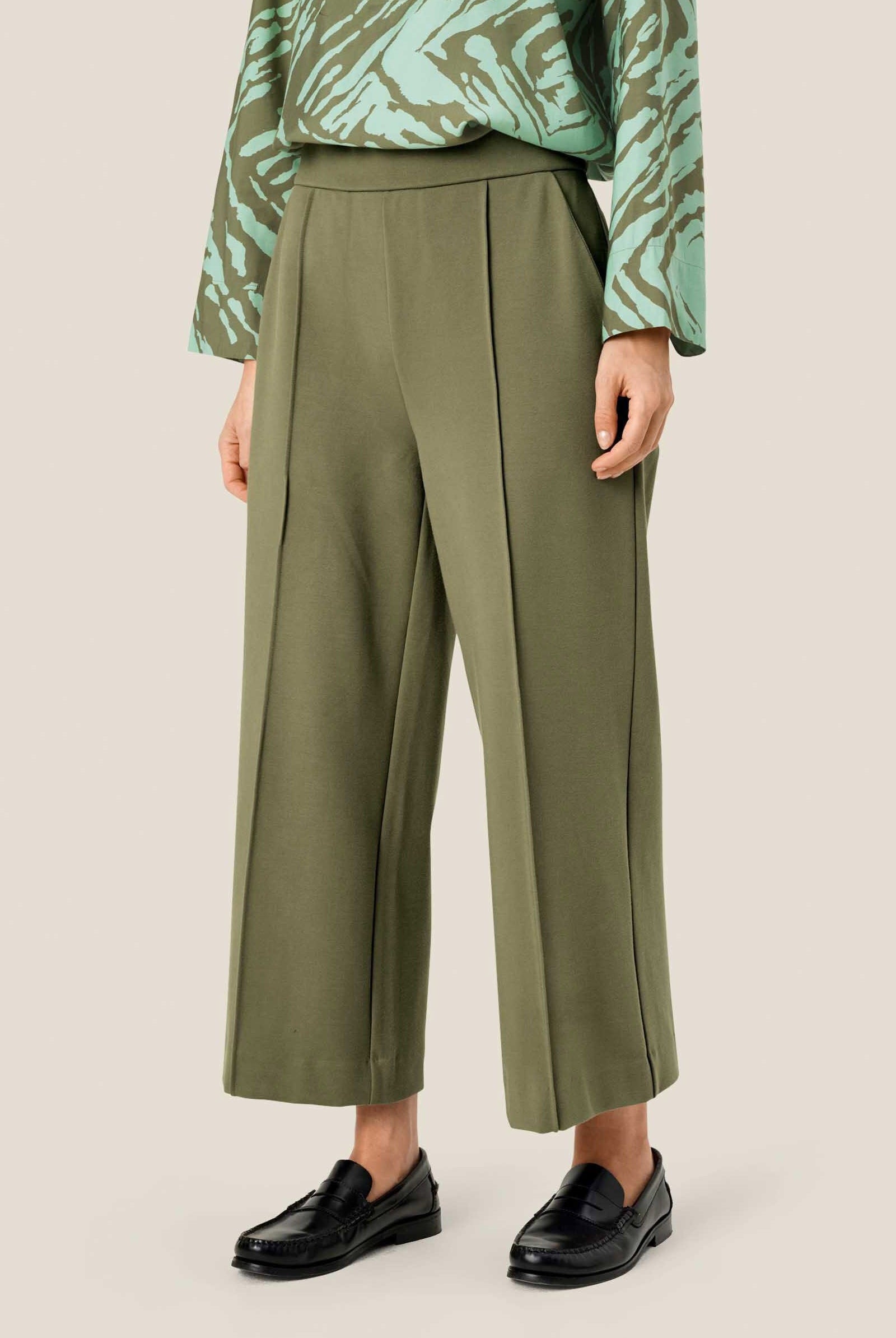 Masai Piana Jersey Trousers - Dark Lichen Green