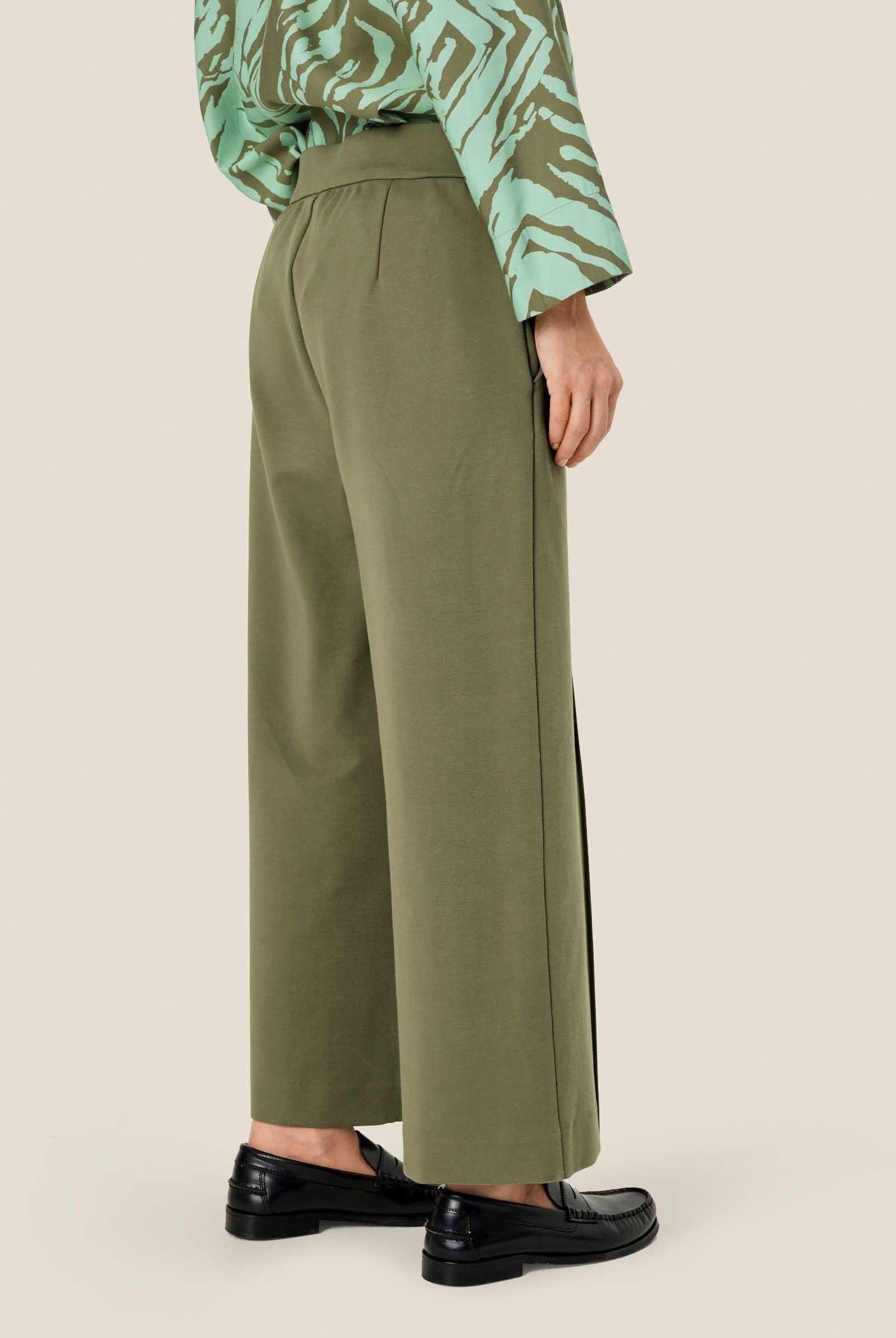 Masai Piana Jersey Trousers - Dark Lichen Green