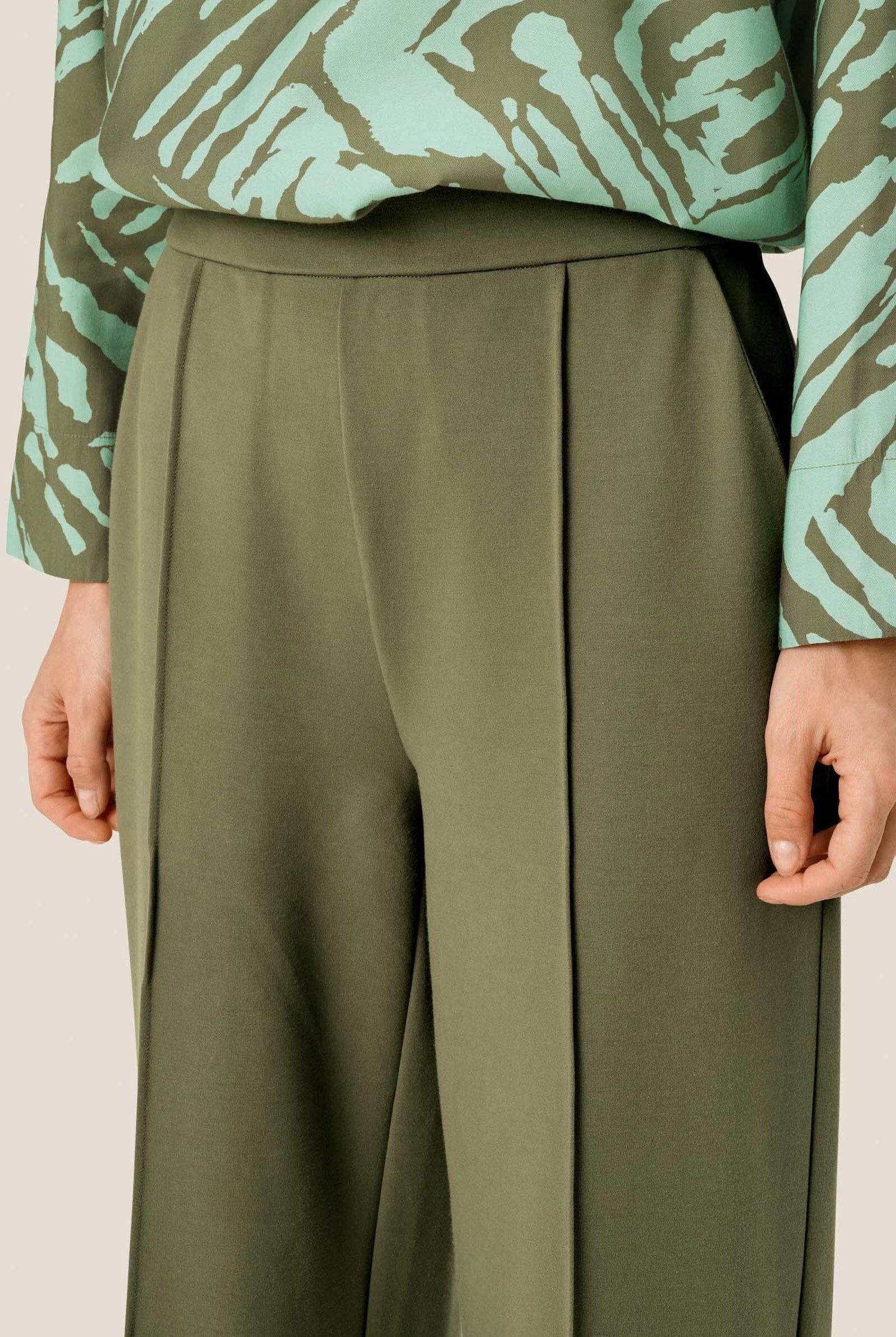 Masai Piana Jersey Trousers - Dark Lichen Green