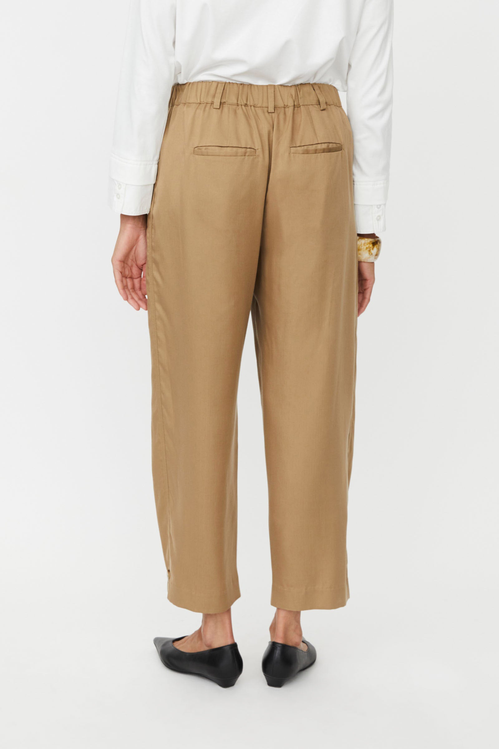 Masai Punna Pleated Ankle Grazer Trousers - Petrified Oak