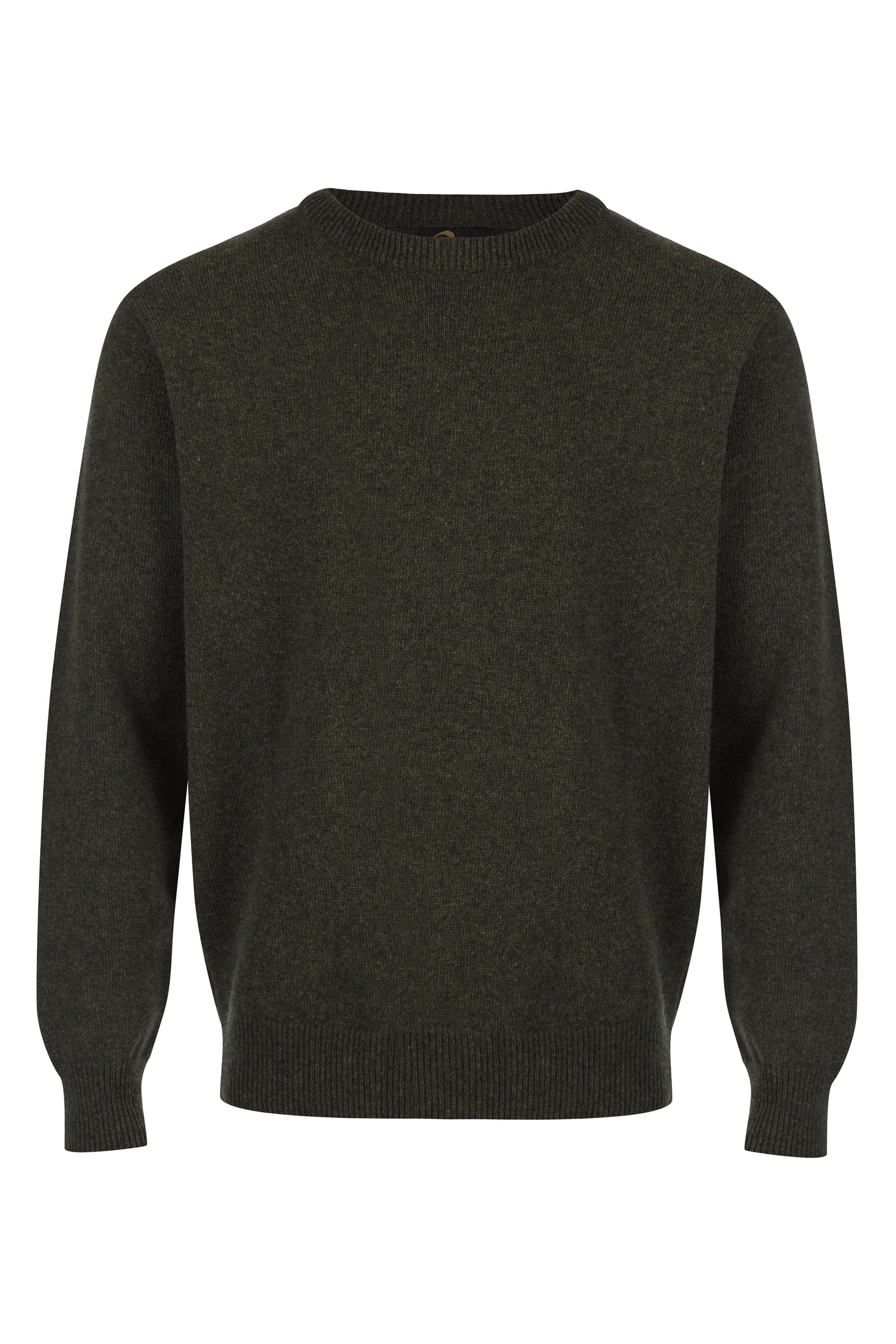 Massoti Lambswool Crew Neck Jumper - Forest