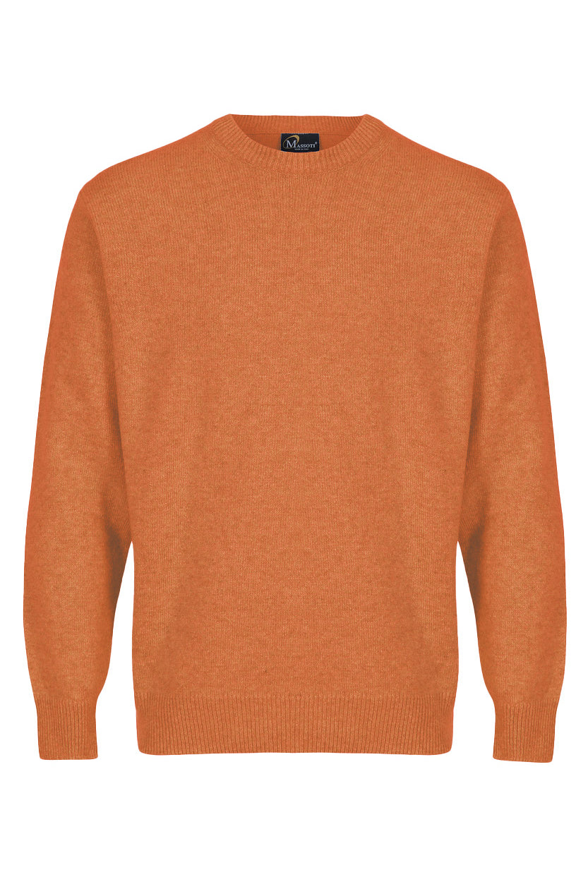 Massoti Lambswool Crew Neck Jumper - Pumpkin Orange