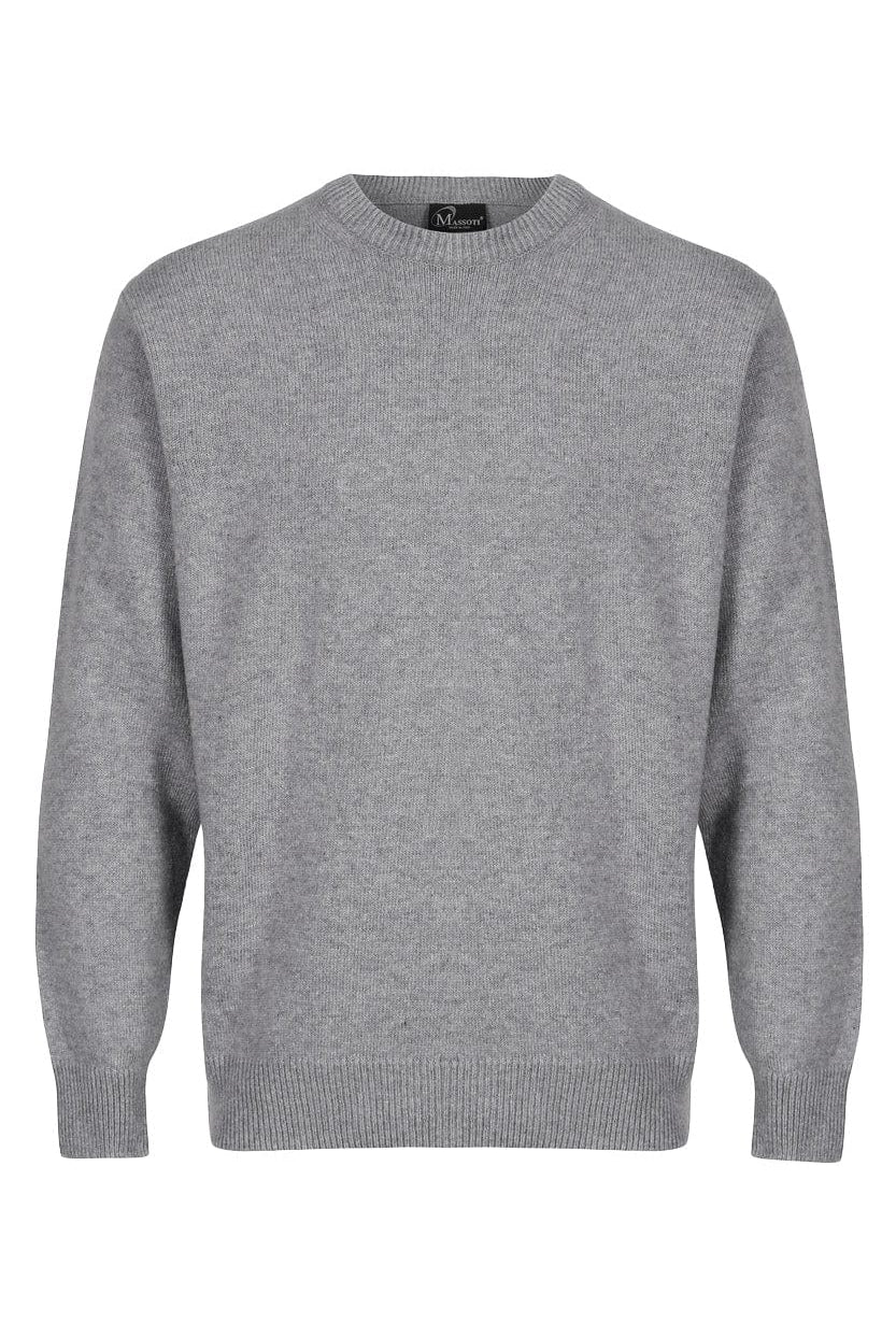 Massoti Lambswool Crew Neck Jumper - Silver
