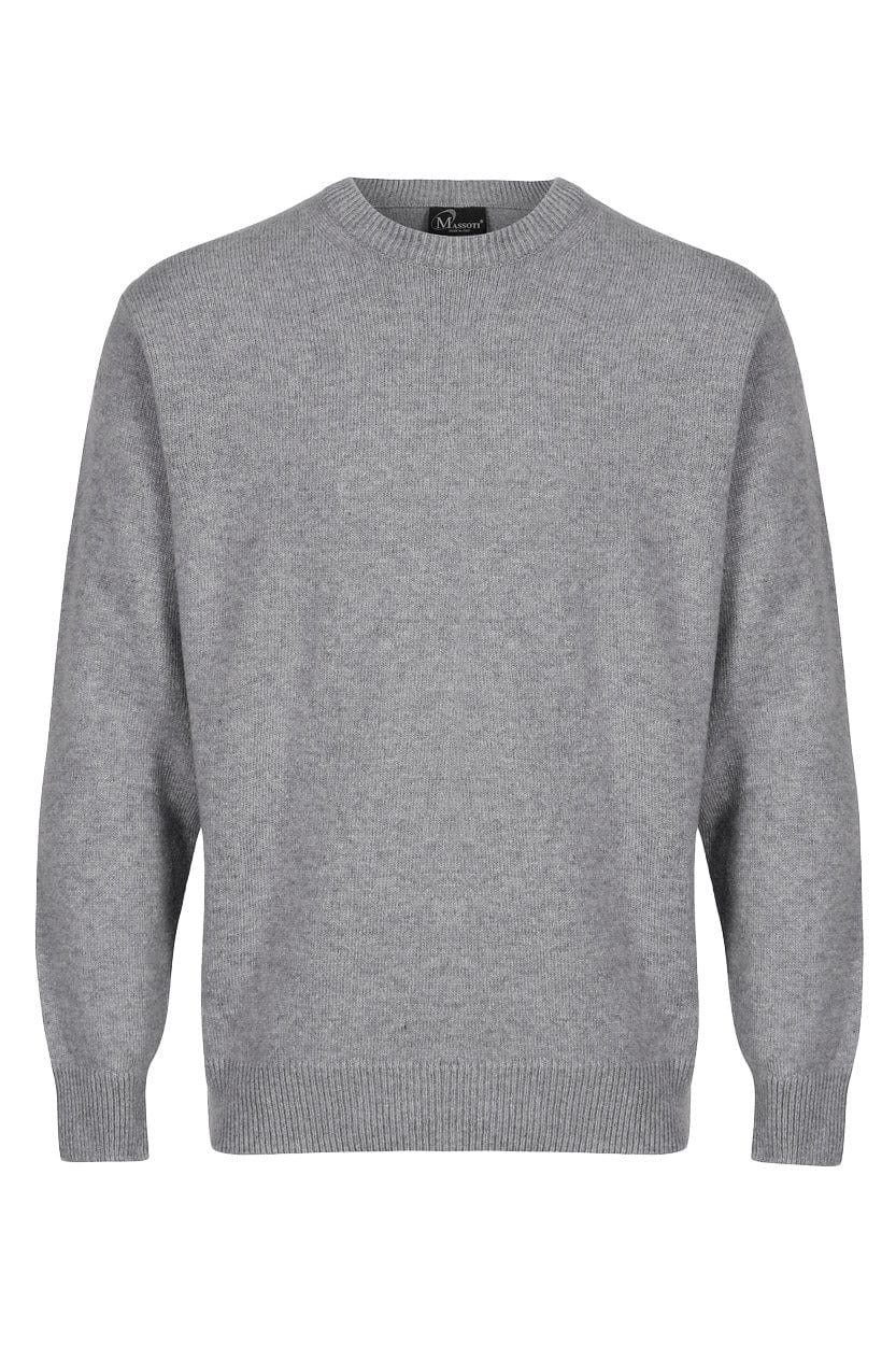 Massoti Lambswool Crew Neck Jumper - Silver