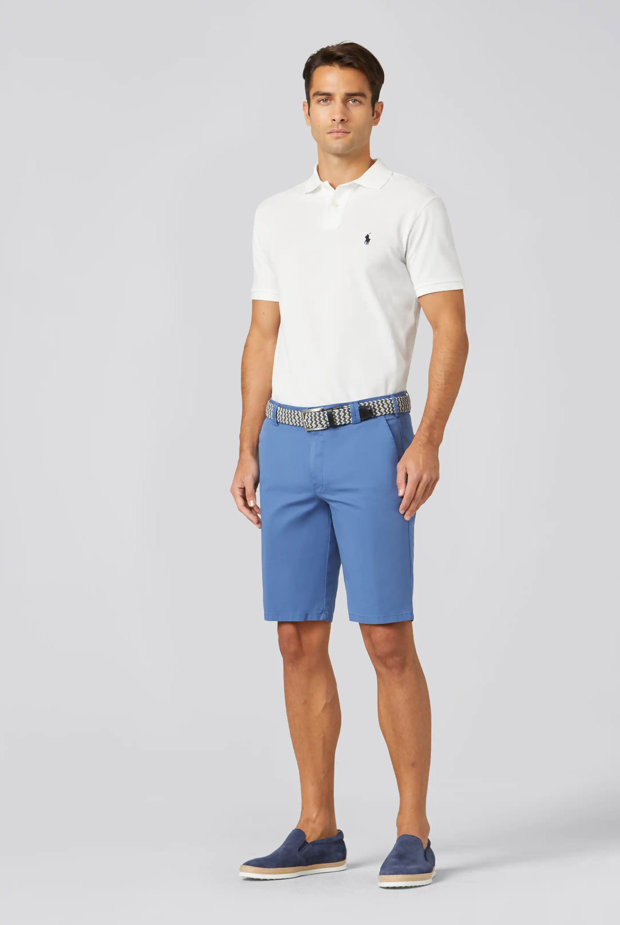Meyer B-Palma Cotton Stretch Shorts - Blue
