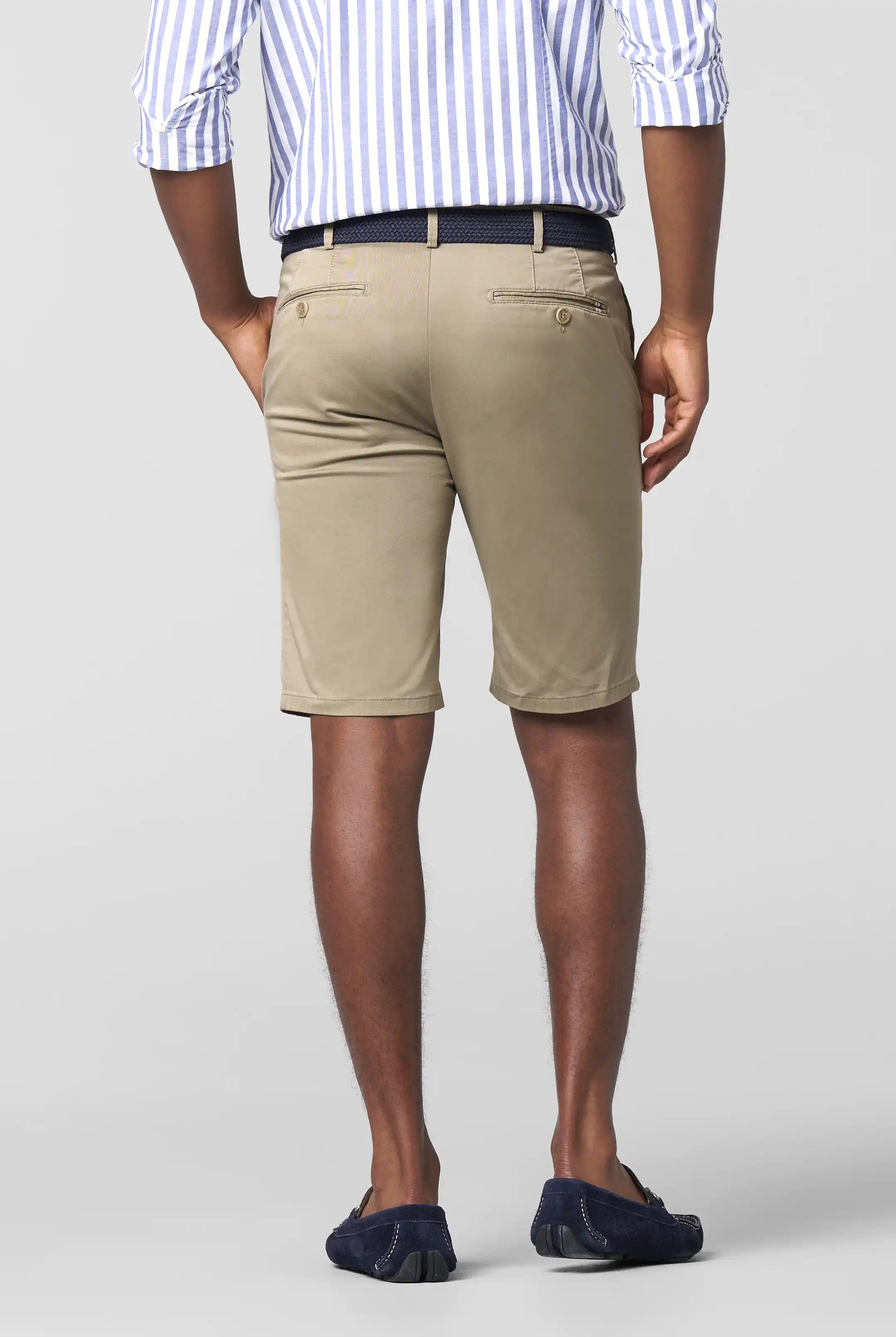 Meyer B-Palma Cotton Stretch Shorts - Stone