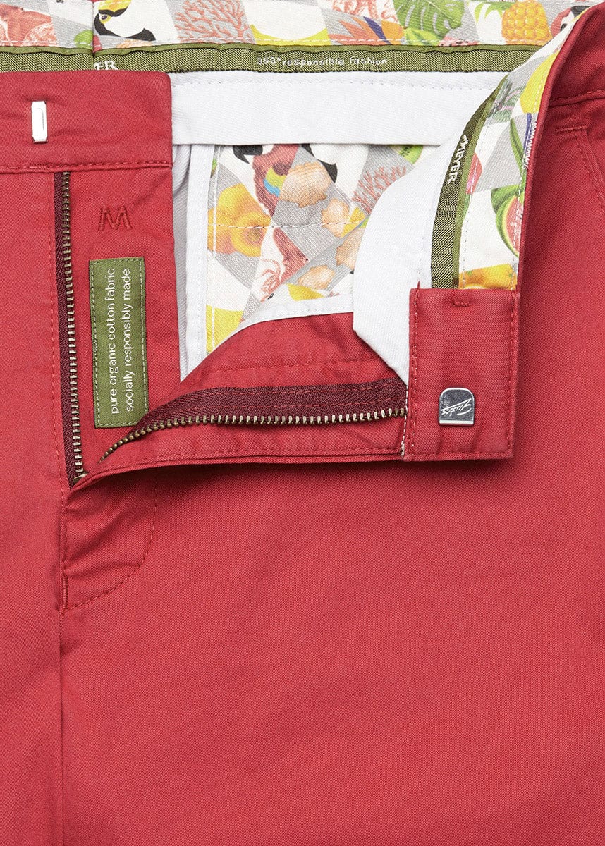 Meyer B-Palma Cotton Stretch Shorts - Washed Red