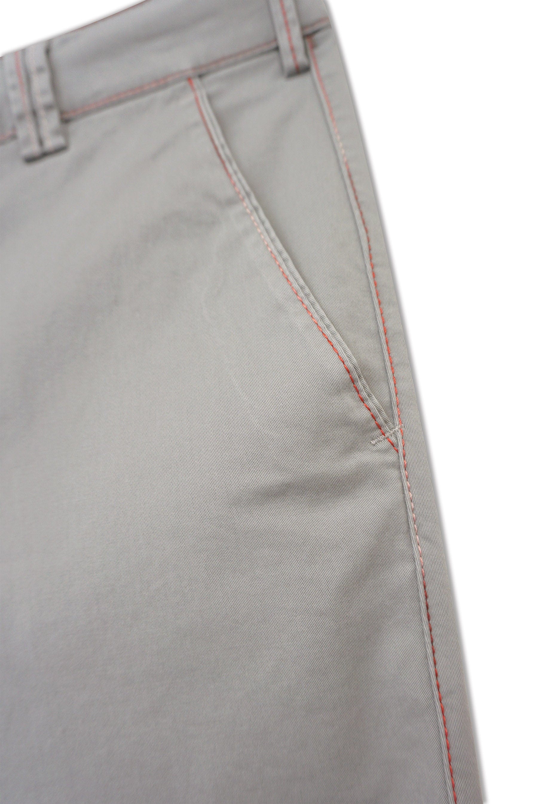 Meyer B-Palma Rainbow Stitch Cotton Stretch Shorts - Grey