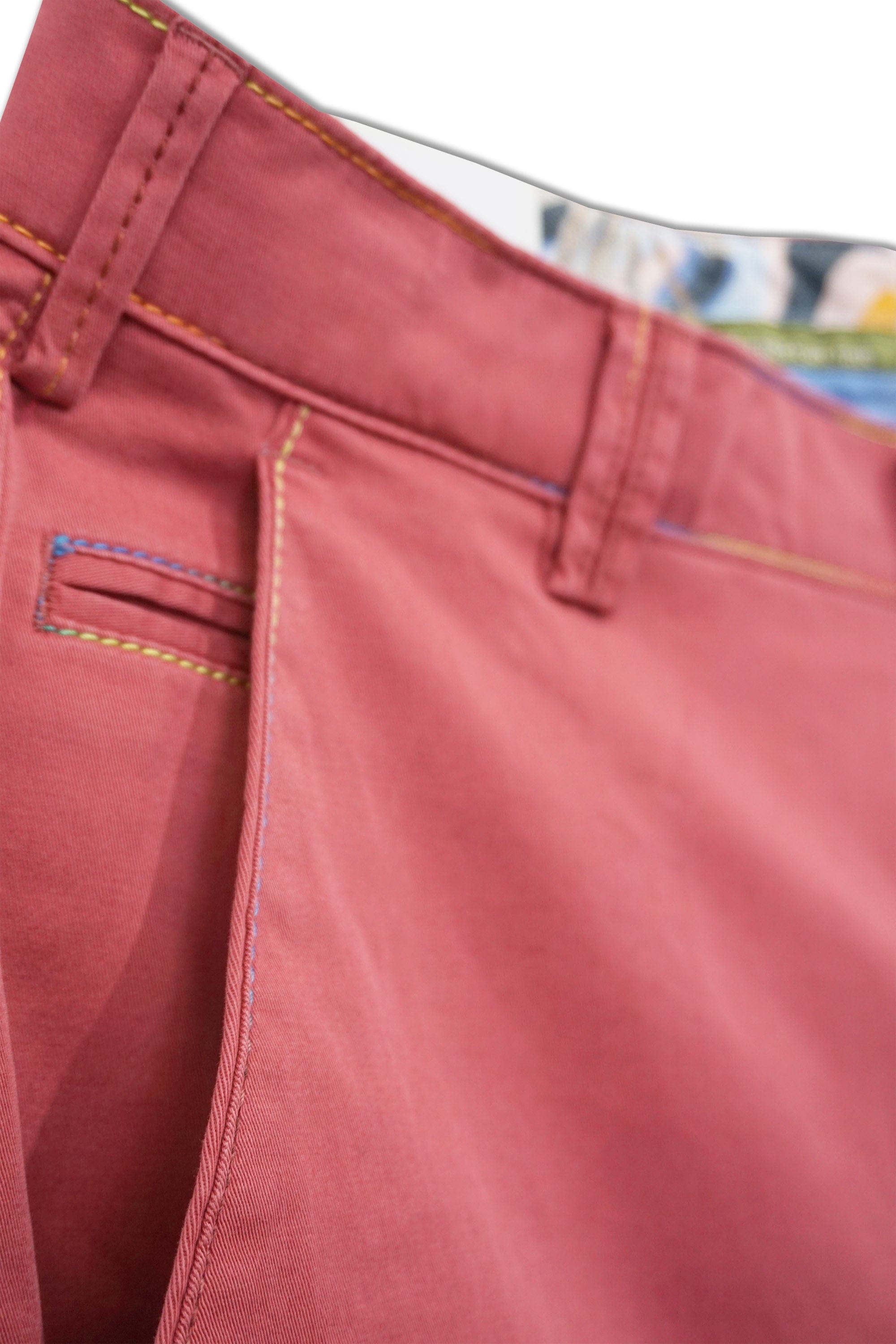 Meyer B-Palma Rainbow Stitch Cotton Stretch Shorts - Raspberry