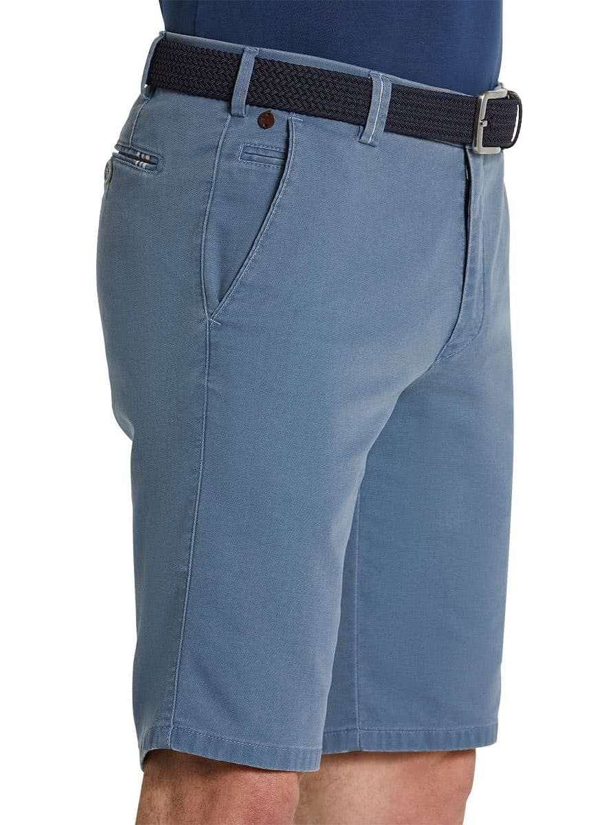 Meyer B-Palma Sun-Dyed Canvas Shorts - Soft Blue