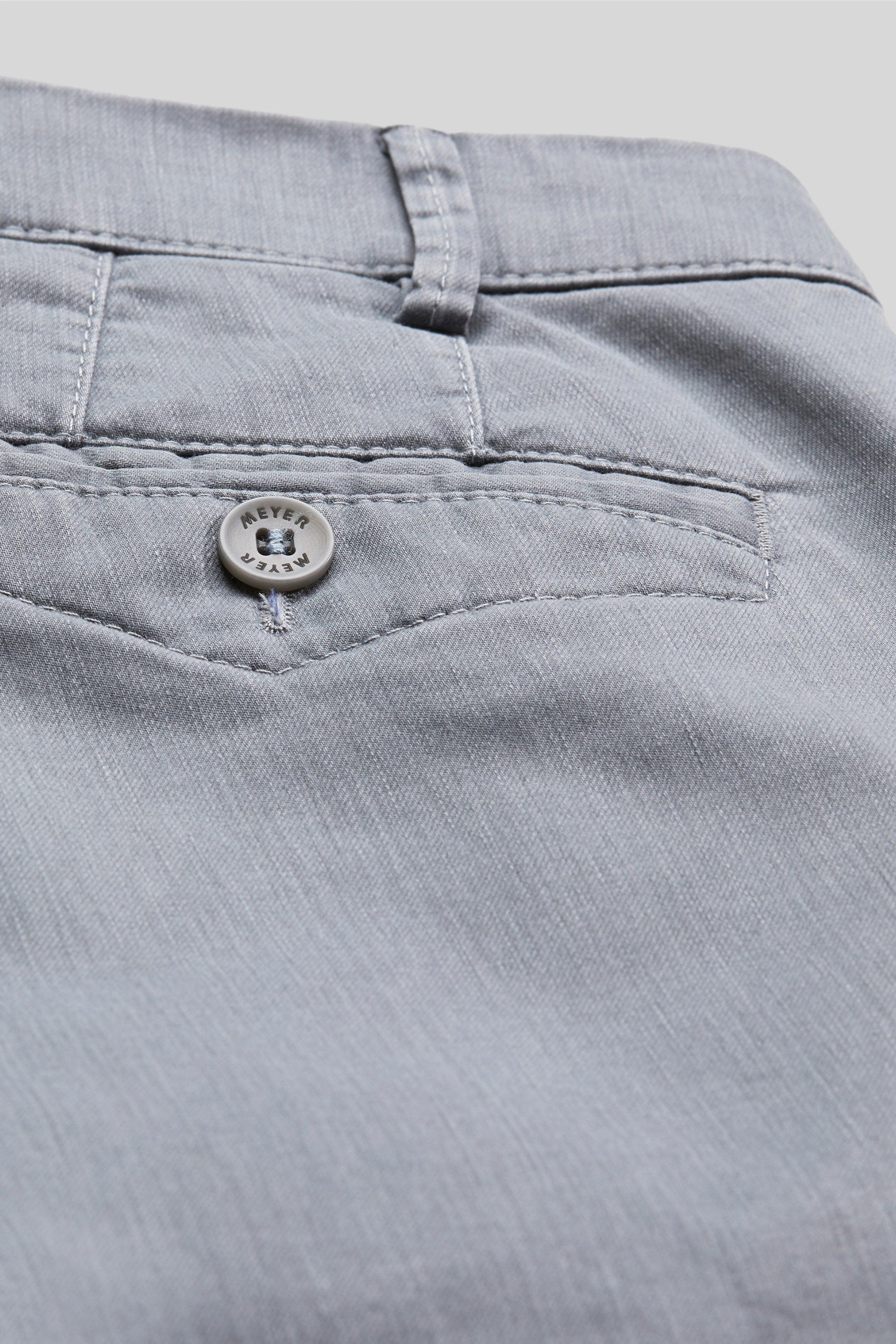 Meyer Chicago Cotton Stretch Chino Trousers - Light Grey