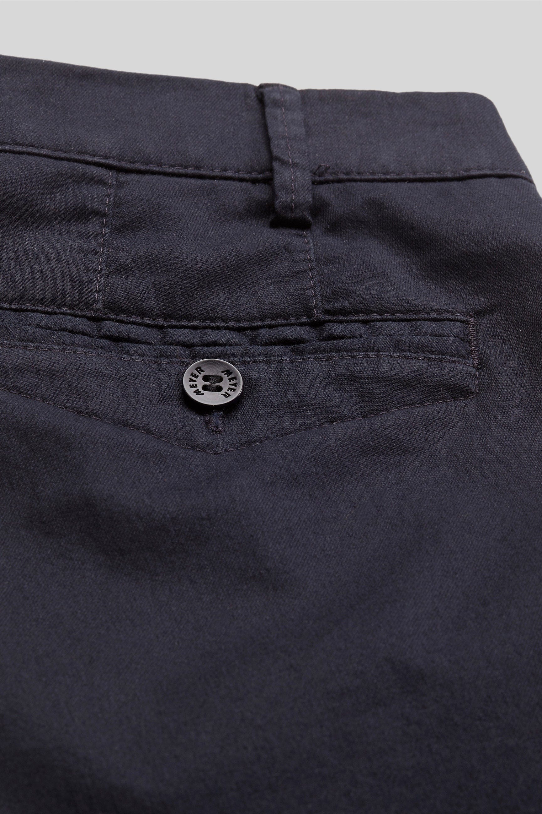 Meyer Chicago Cotton Stretch Chino Trousers - Navy