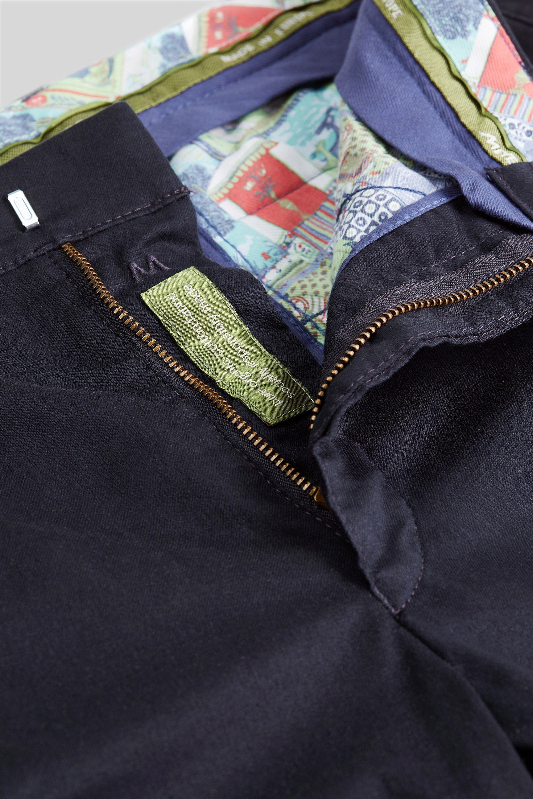 Meyer Chicago Cotton Stretch Chino Trousers - Navy