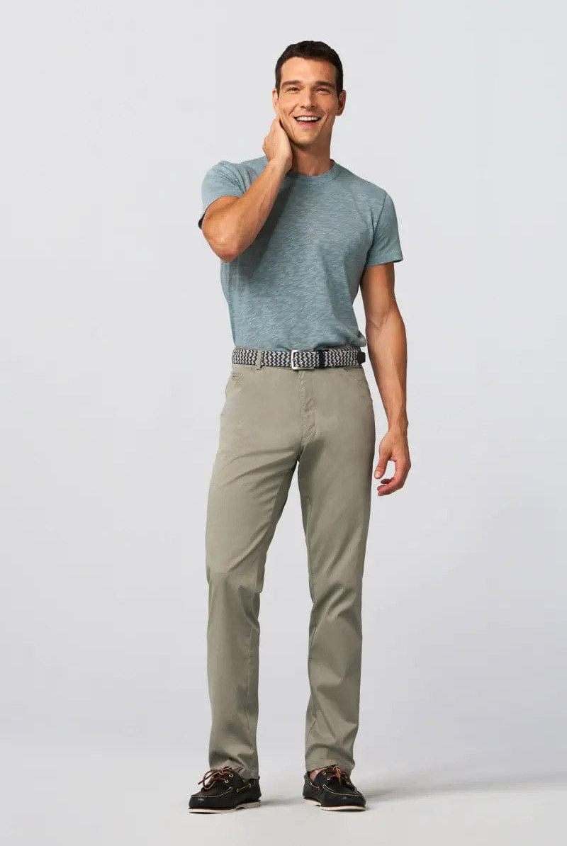 Meyer Chicago Fine Cotton Stretch Chinos - Sage