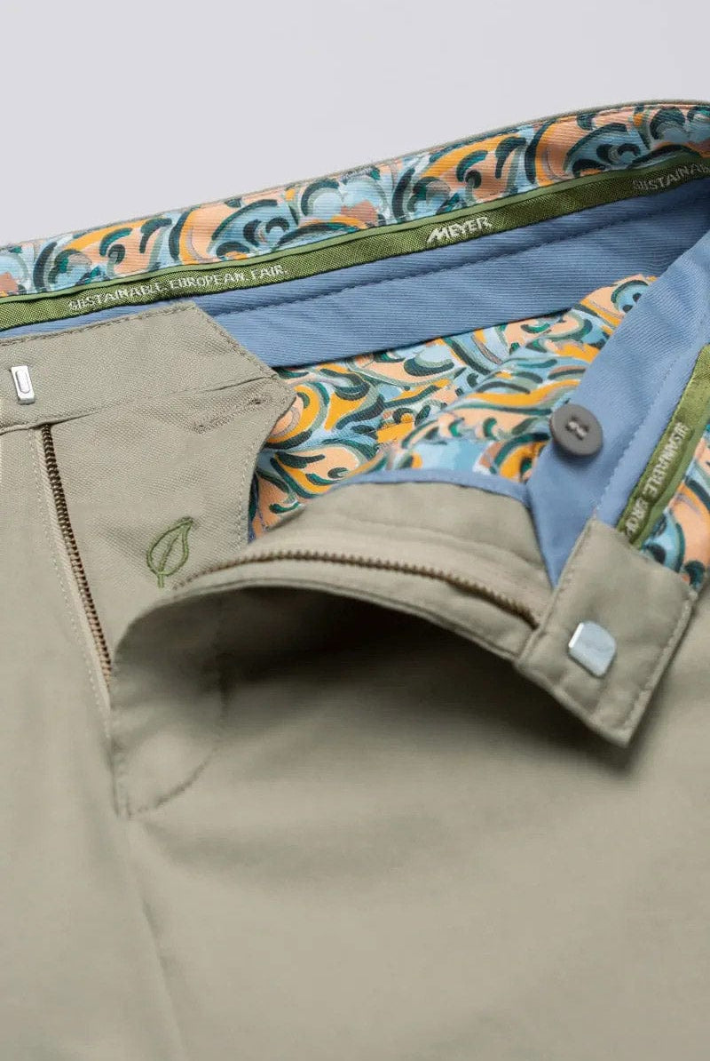 Meyer Chicago Fine Cotton Stretch Chinos - Sage