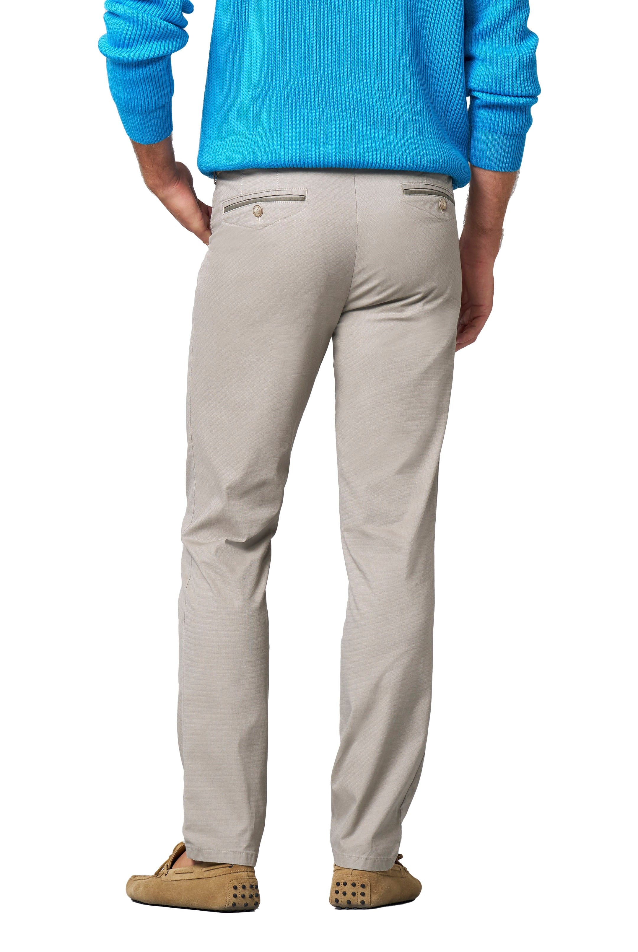 Meyer Chicago Fine Cotton Texture Chinos - Beige