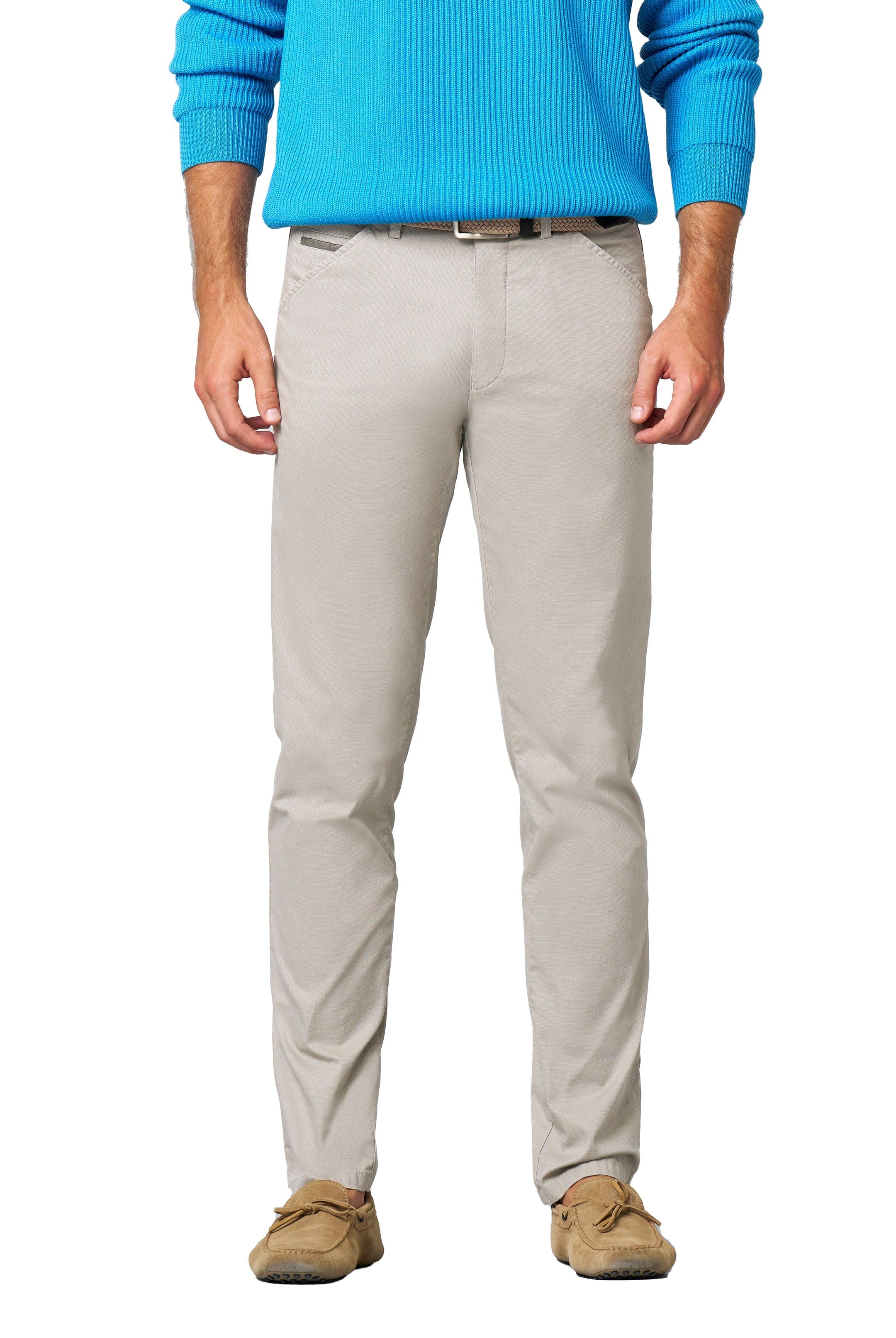 Meyer Chicago Fine Cotton Texture Chinos - Beige