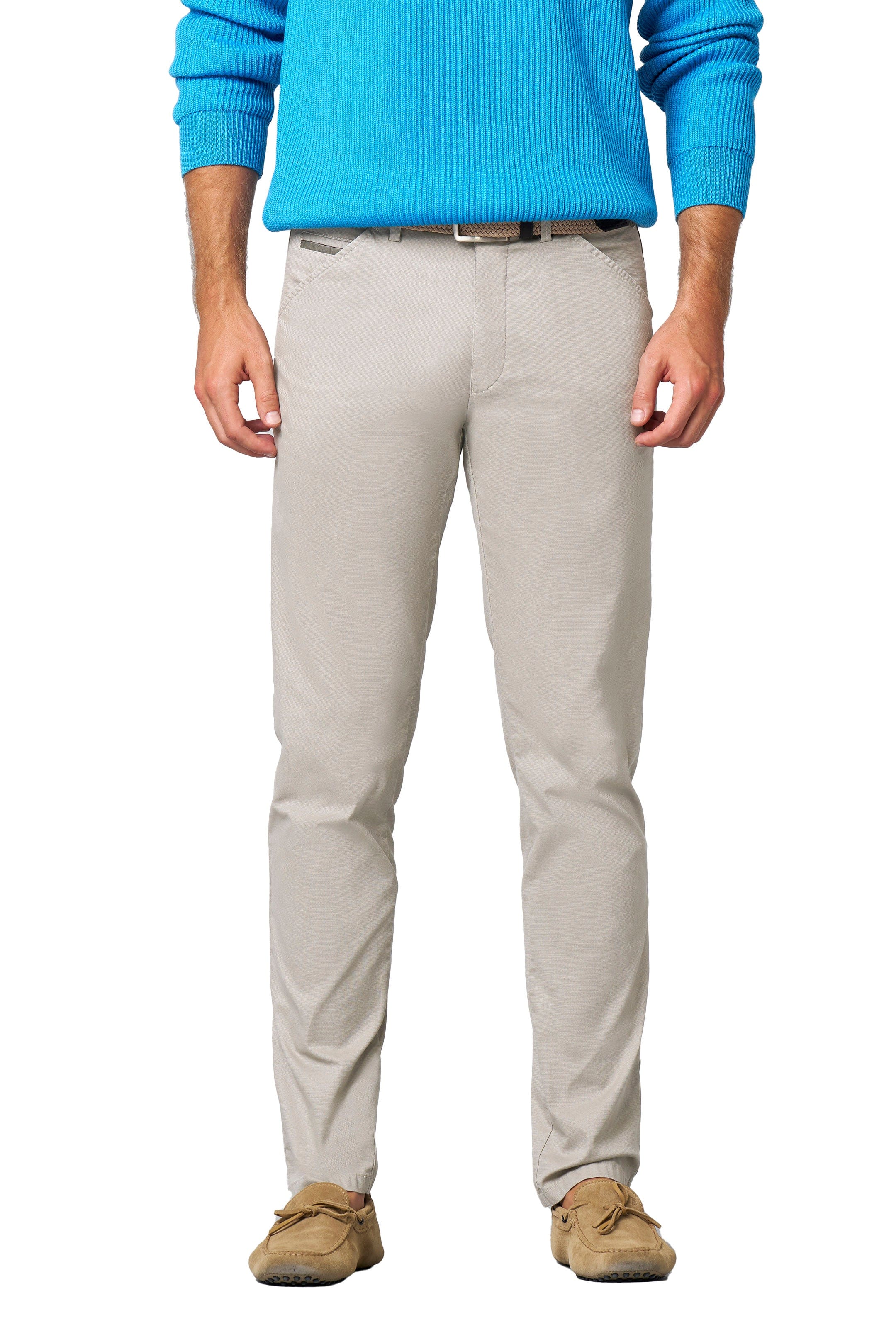 Meyer Chicago Fine Cotton Texture Chinos - Beige