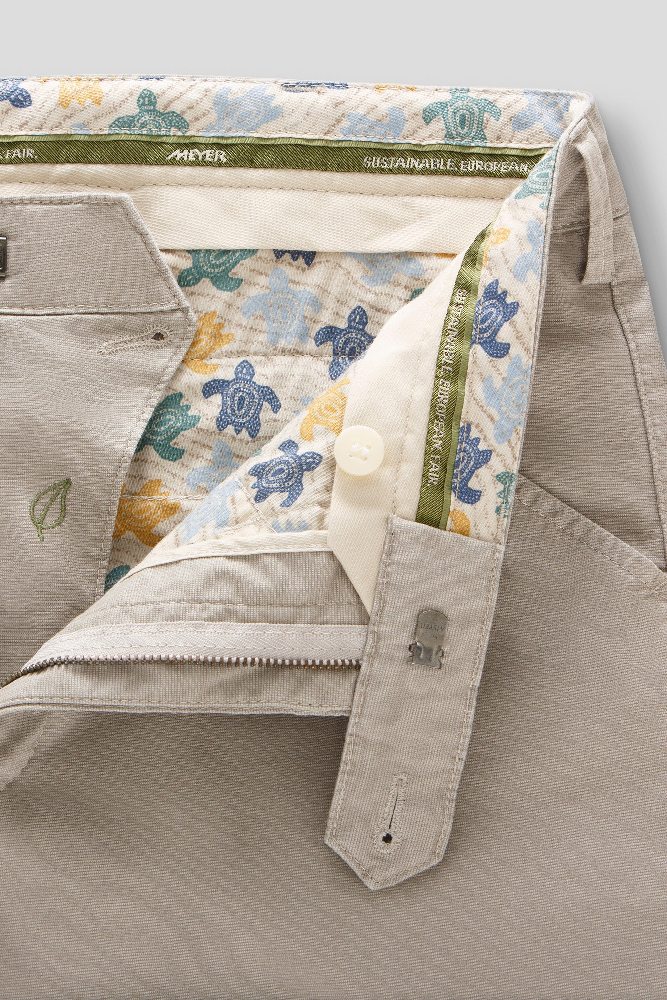 Meyer Chicago Fine Cotton Texture Chinos - Beige