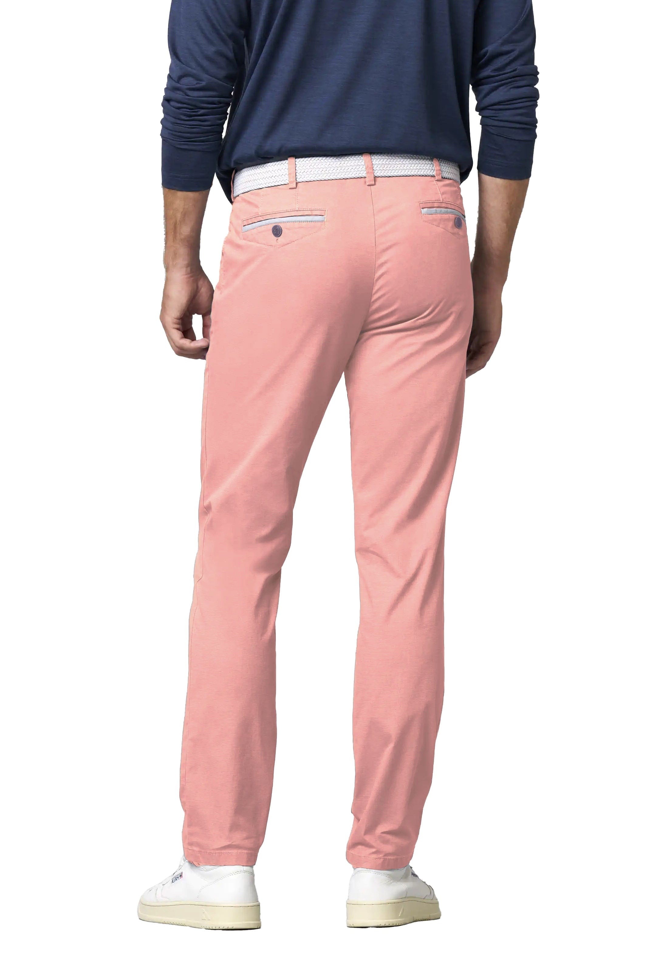 Meyer Chicago Fine Cotton Texture Chinos - Dusky Pink