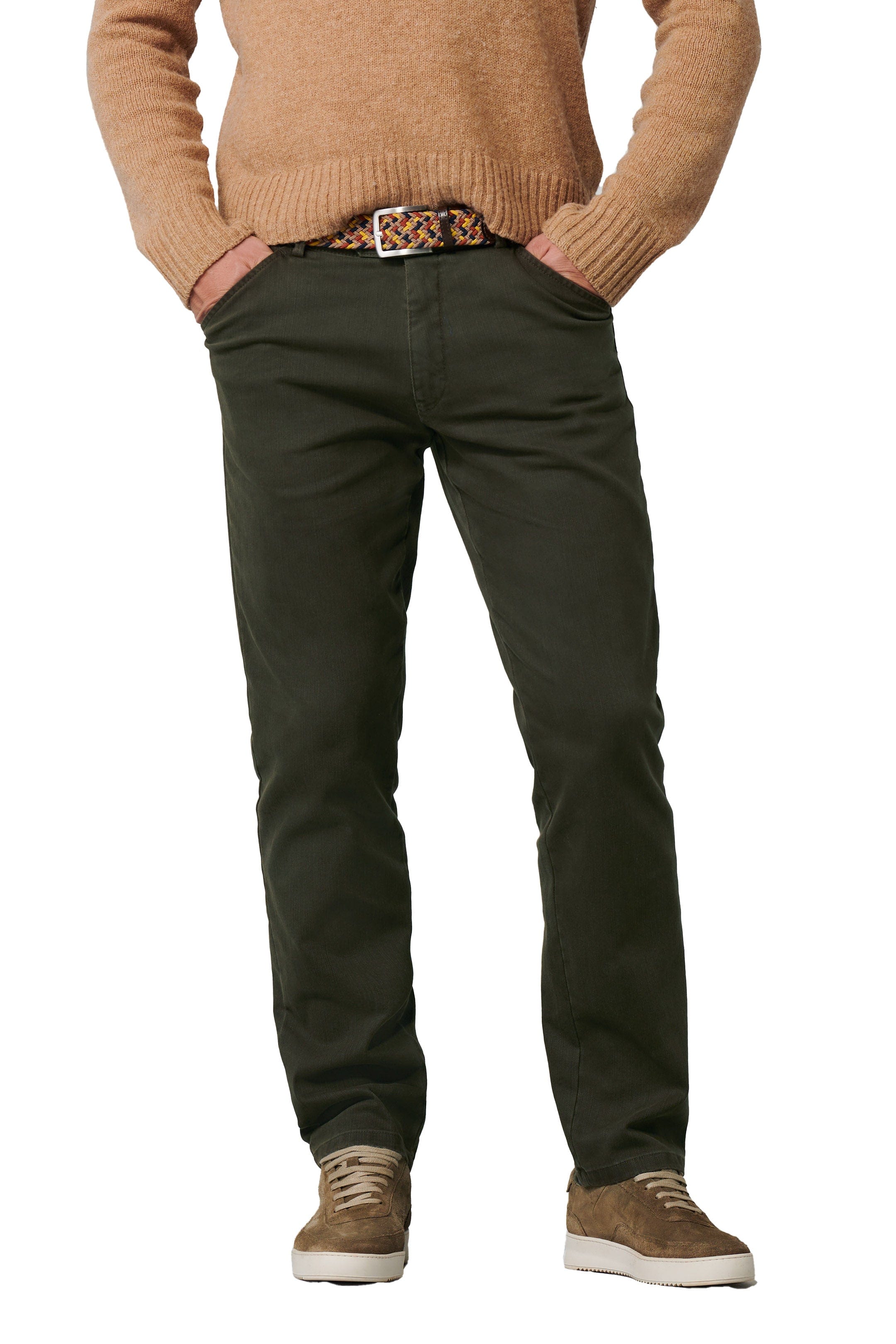 Meyer Chicago Flamme Double-Dyed Cotton Chinos - Olive Green