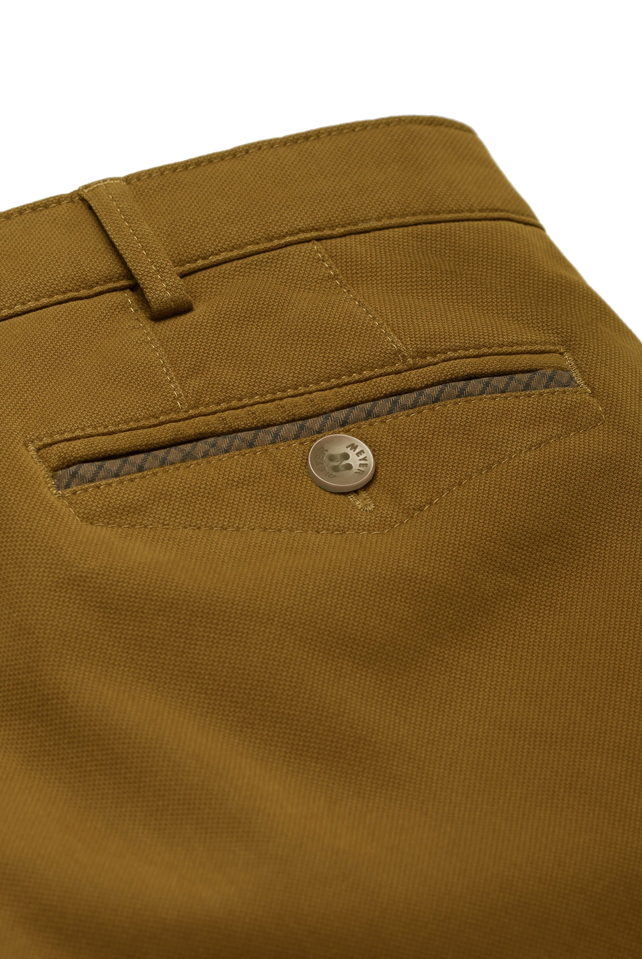 Meyer Chicago Micro Structure Cotton Chinos - Caramel