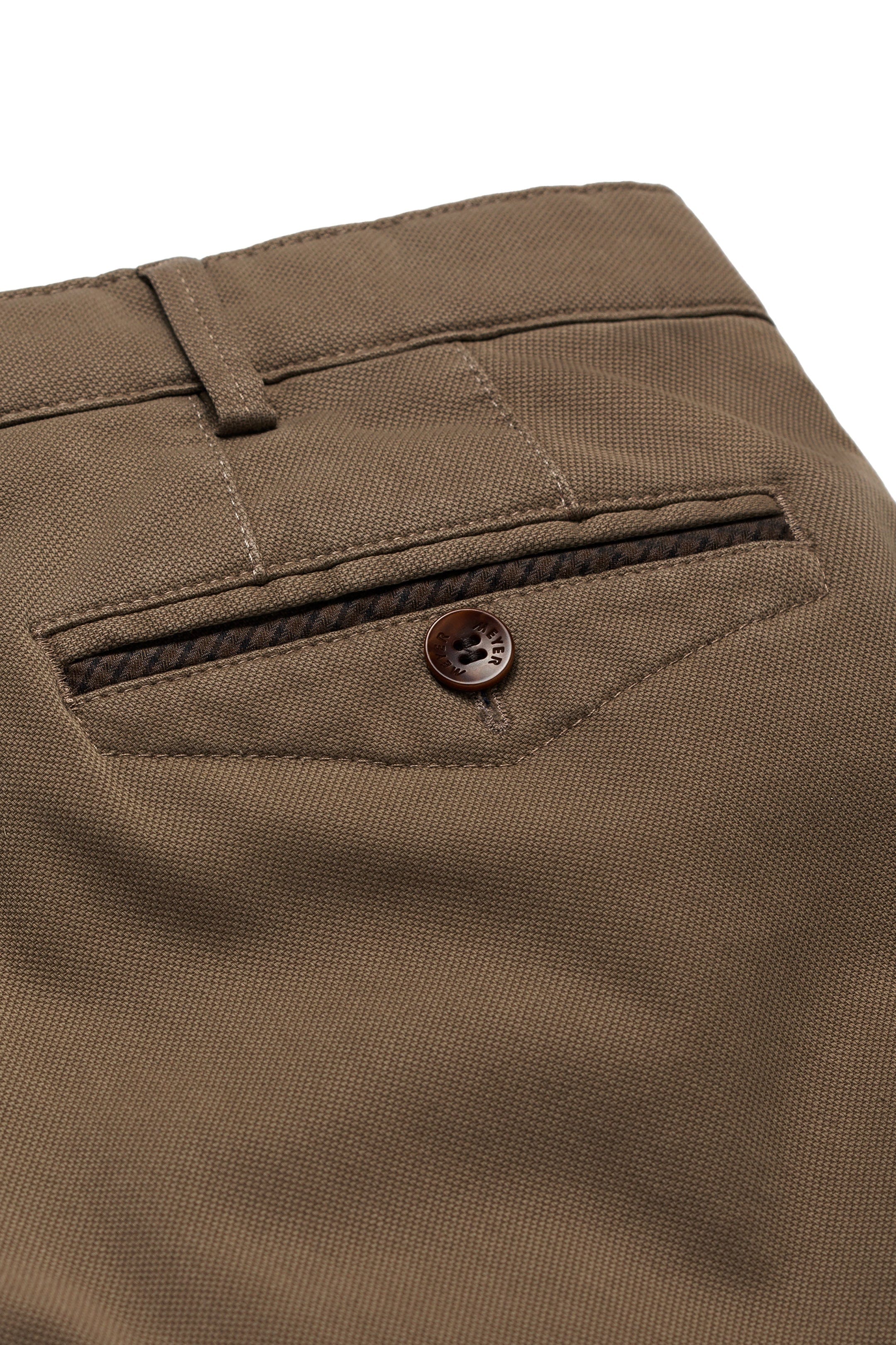 Meyer Chicago Micro Structure Cotton Chinos - Taupe