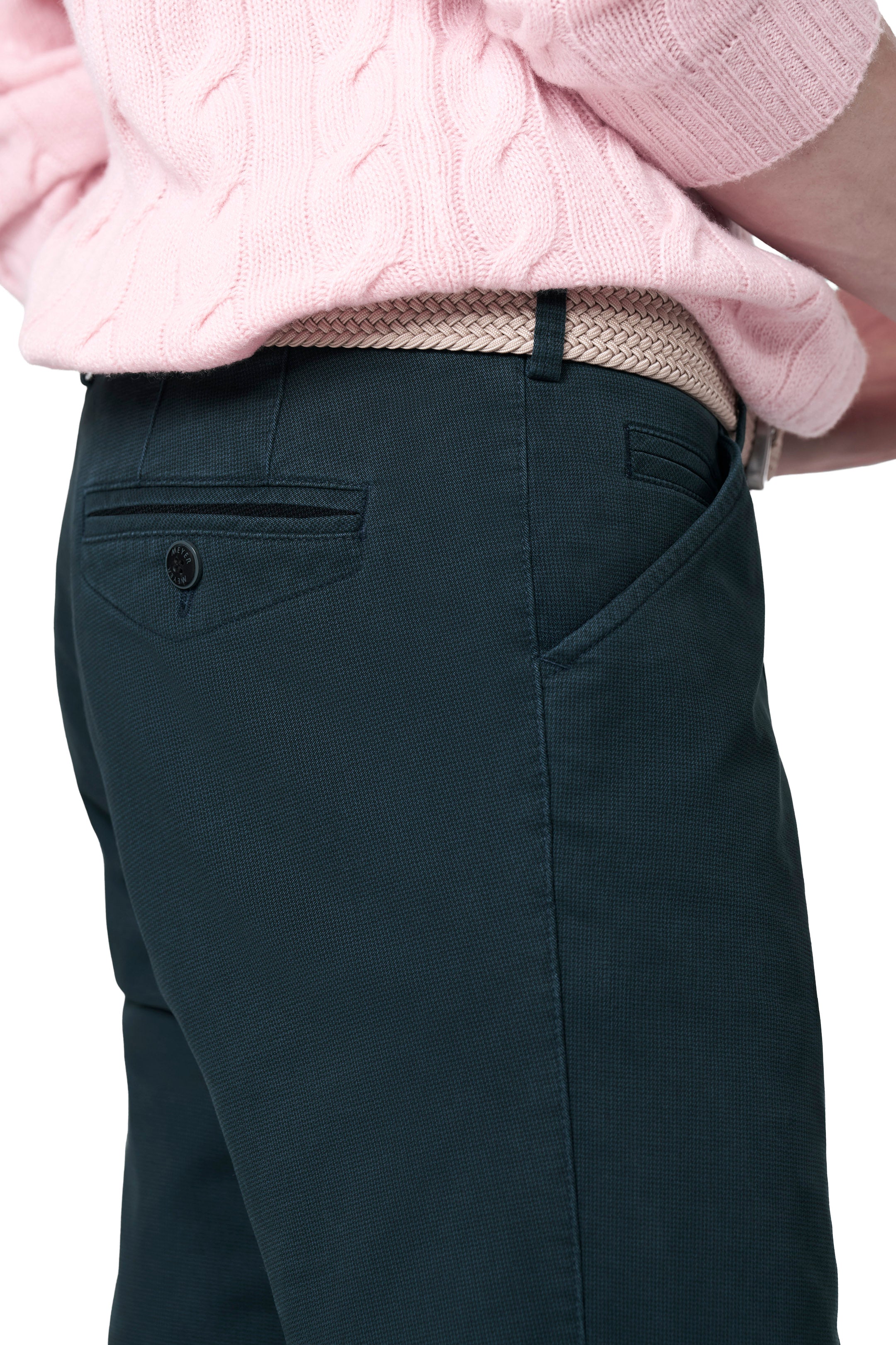 Meyer Chicago Stretch Cotton Chinos -Navy