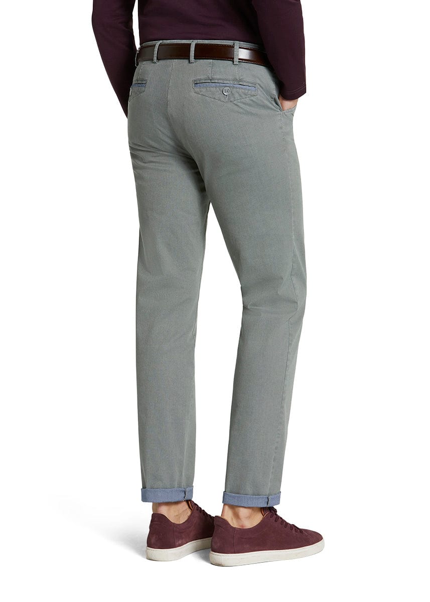 Meyer Chicago Two Tone Super Stretch Chinos - Olive