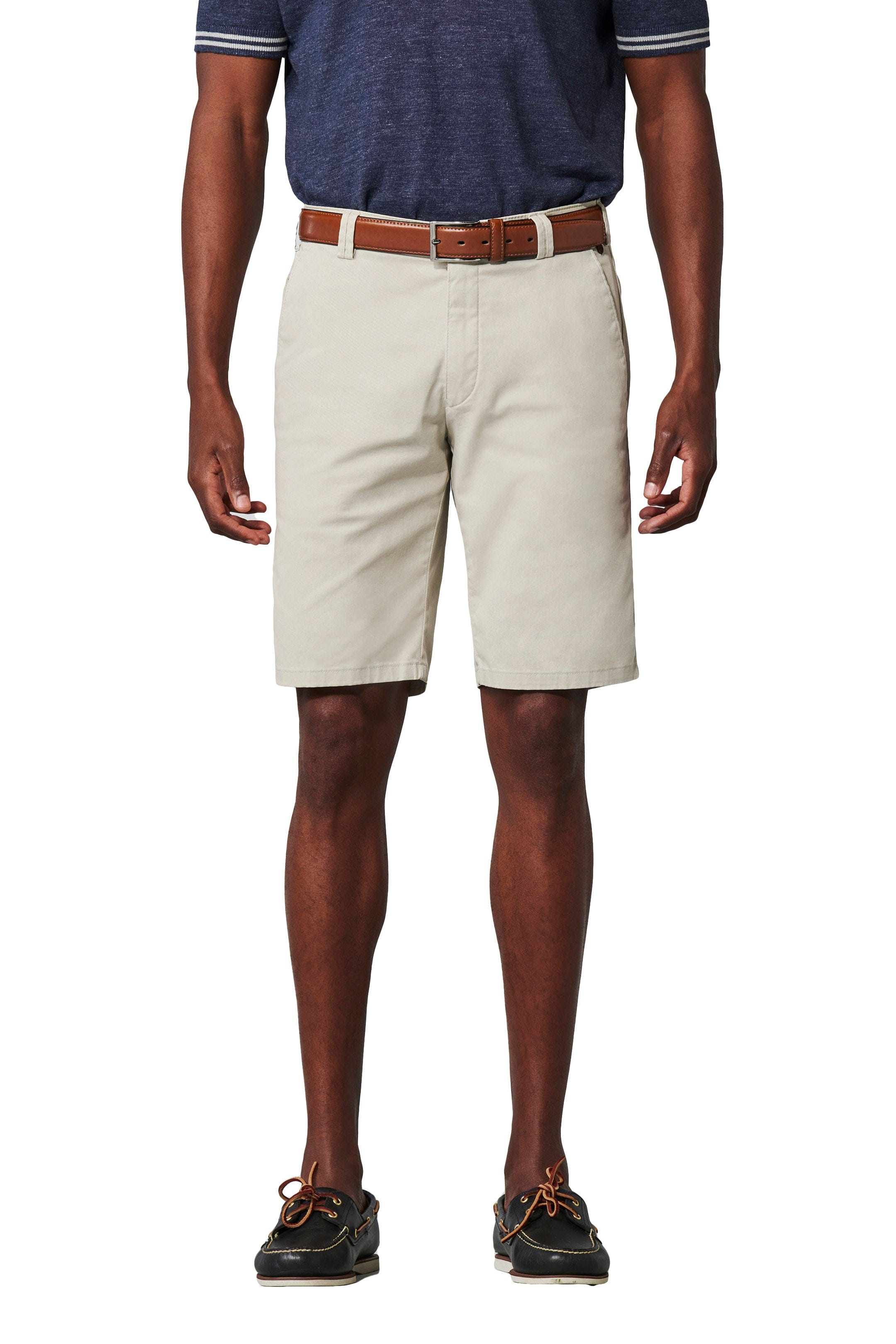 Meyer Cotton Stretch Shorts - Light Beige