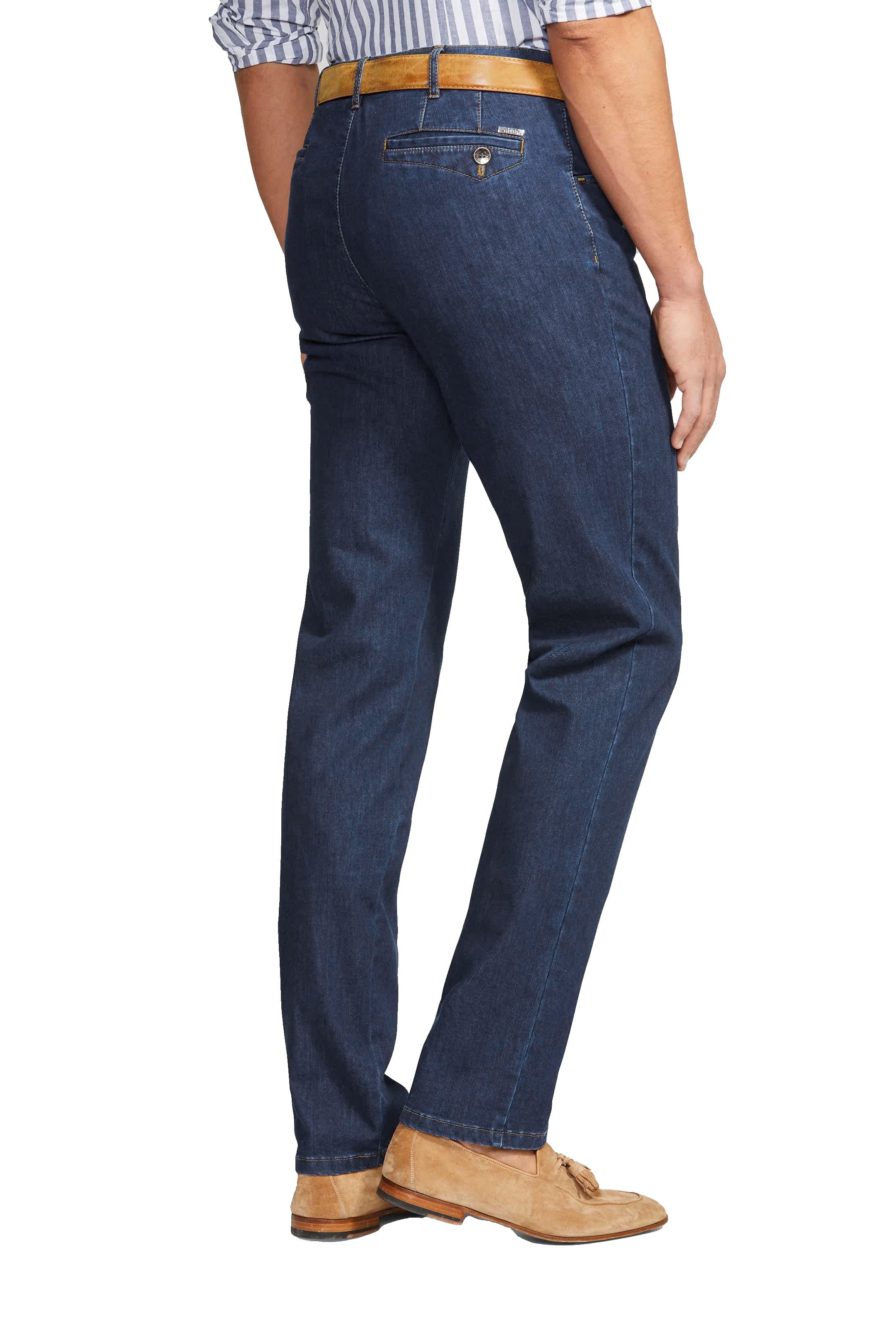 Meyer Dubai Organic Cotton Denim Trousers - Blue Stone