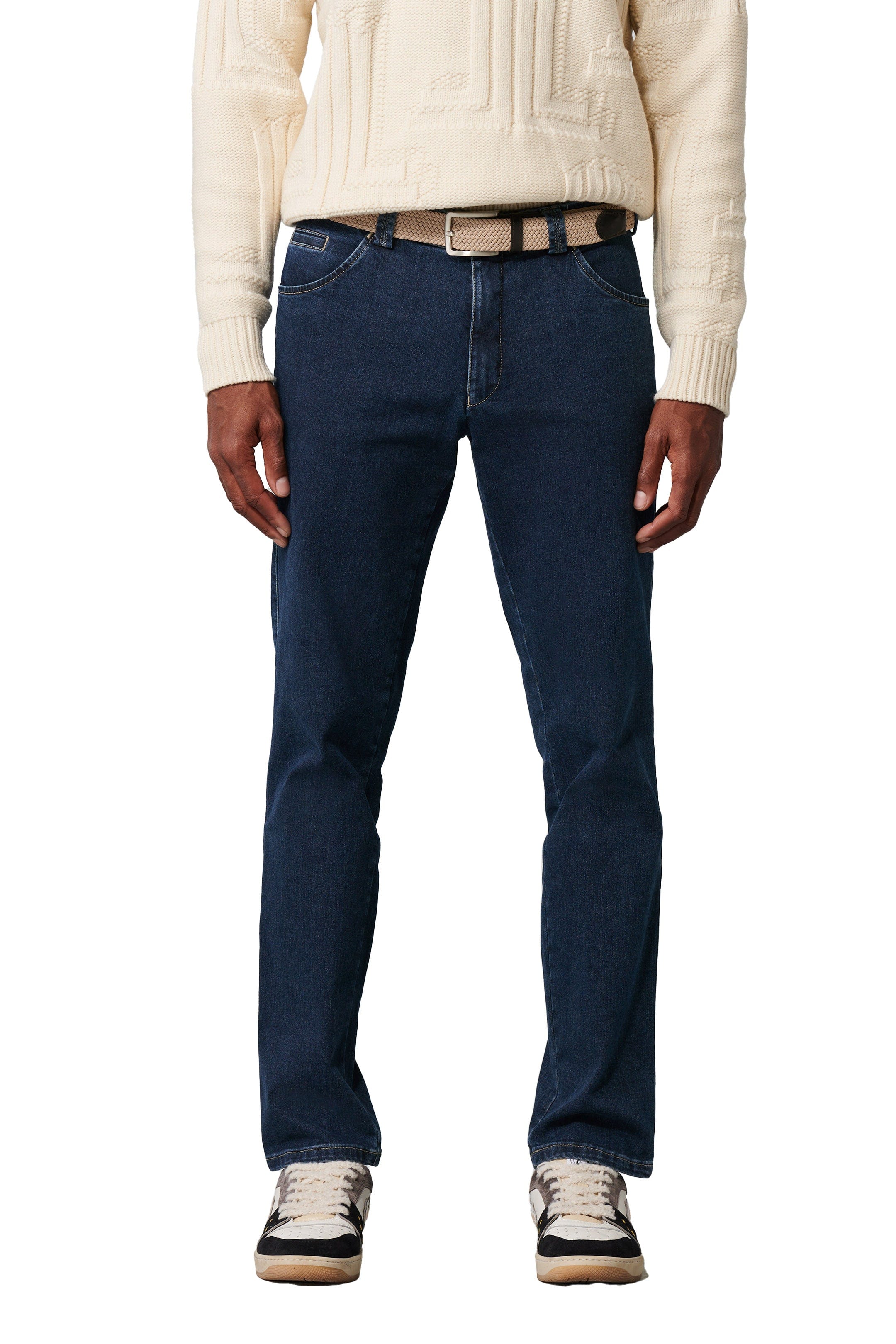 Meyer Dublin Super Stretch Denim Chinos - Blue Stone