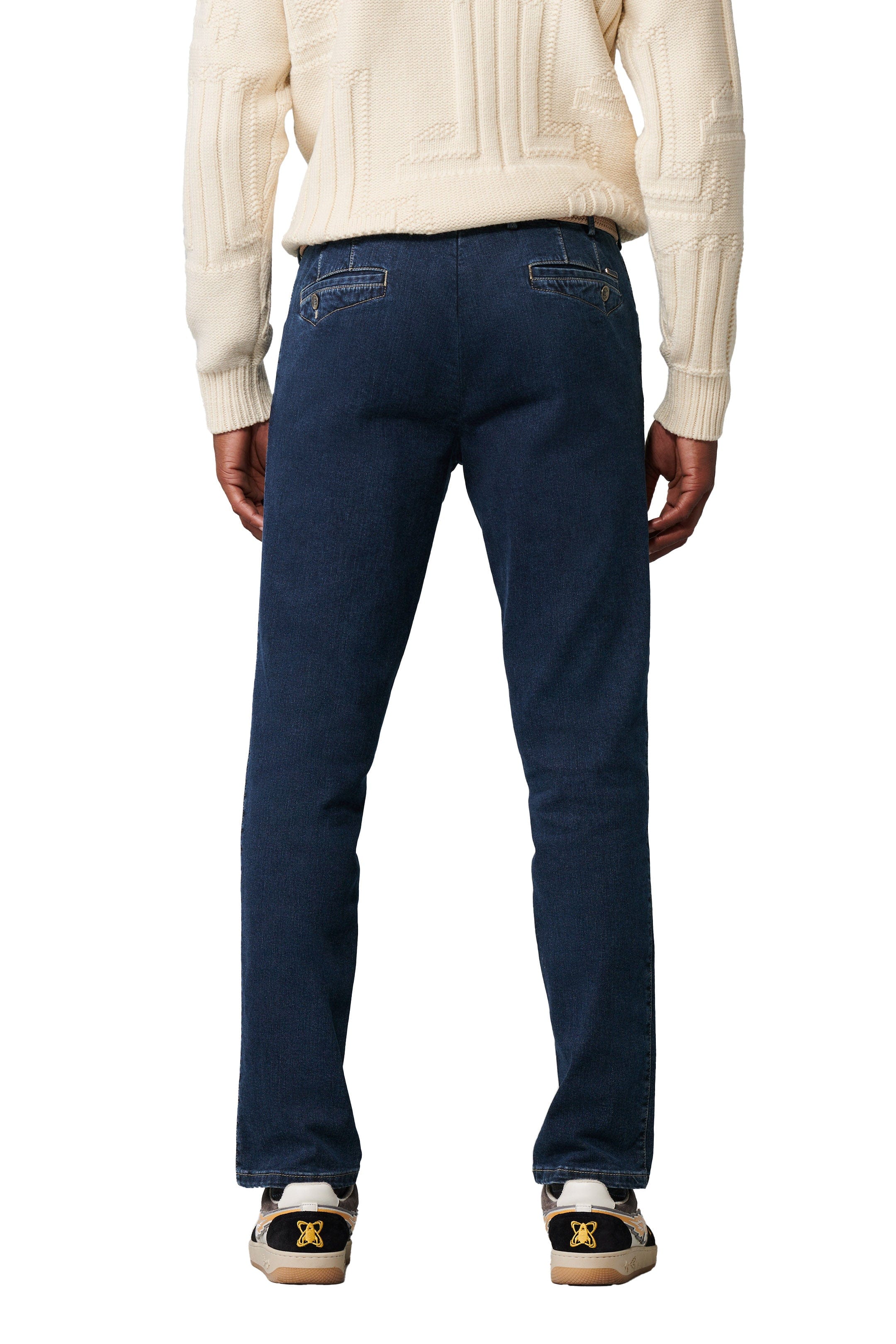 Meyer Dublin Super Stretch Denim Chinos - Blue Stone