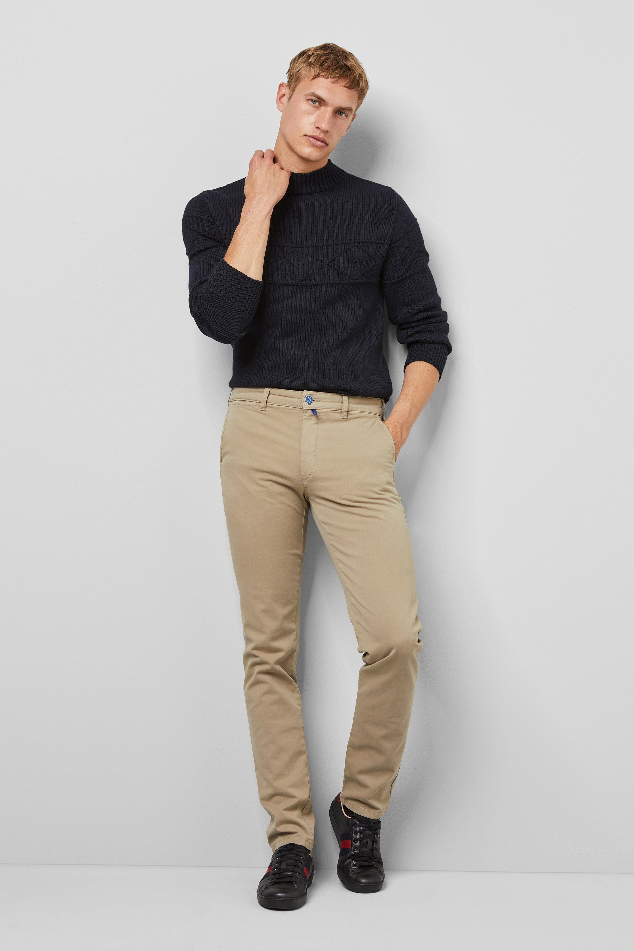 Meyer M5 Casual Cotton Chinos - Stone