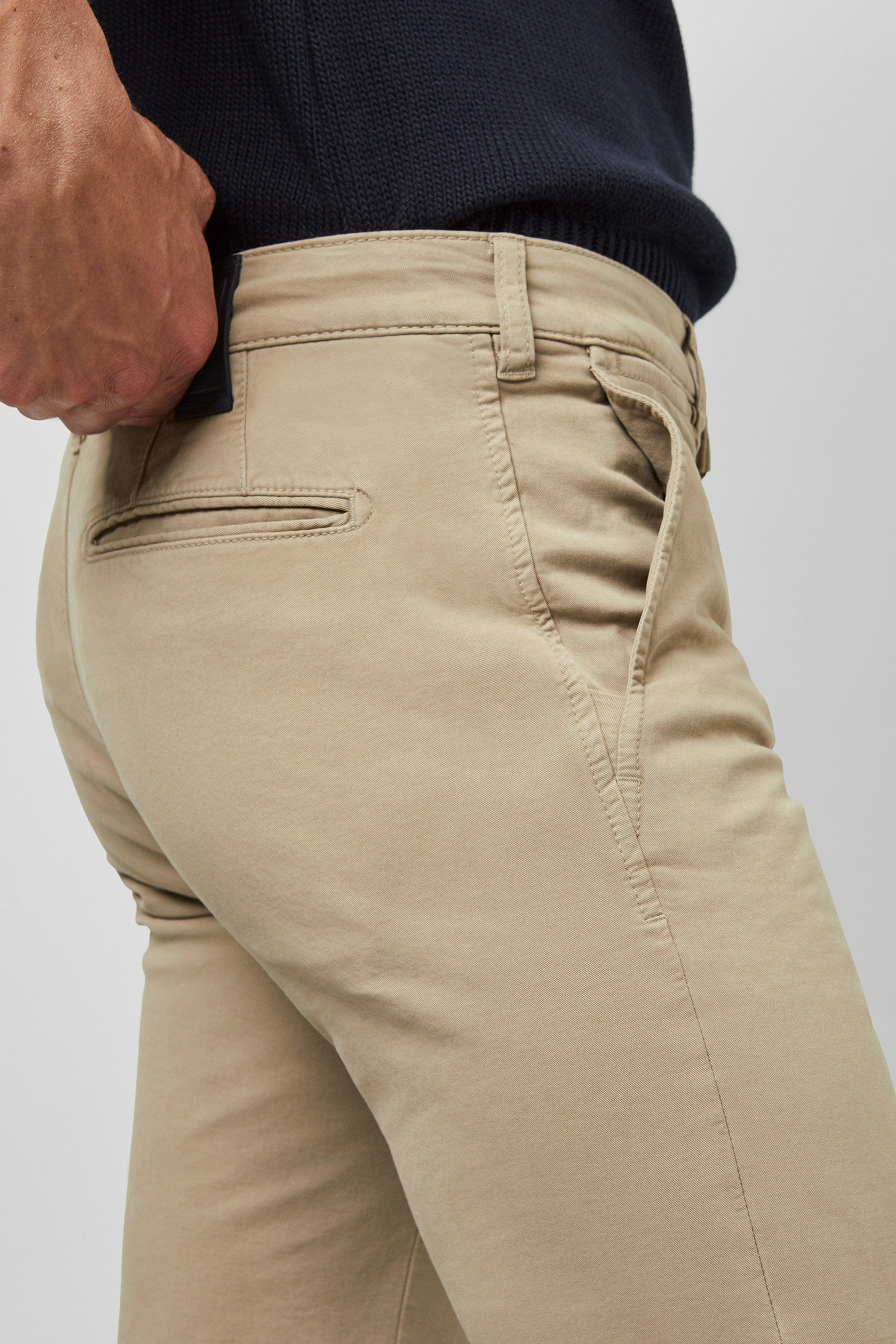 Meyer M5 Casual Cotton Chinos - Stone