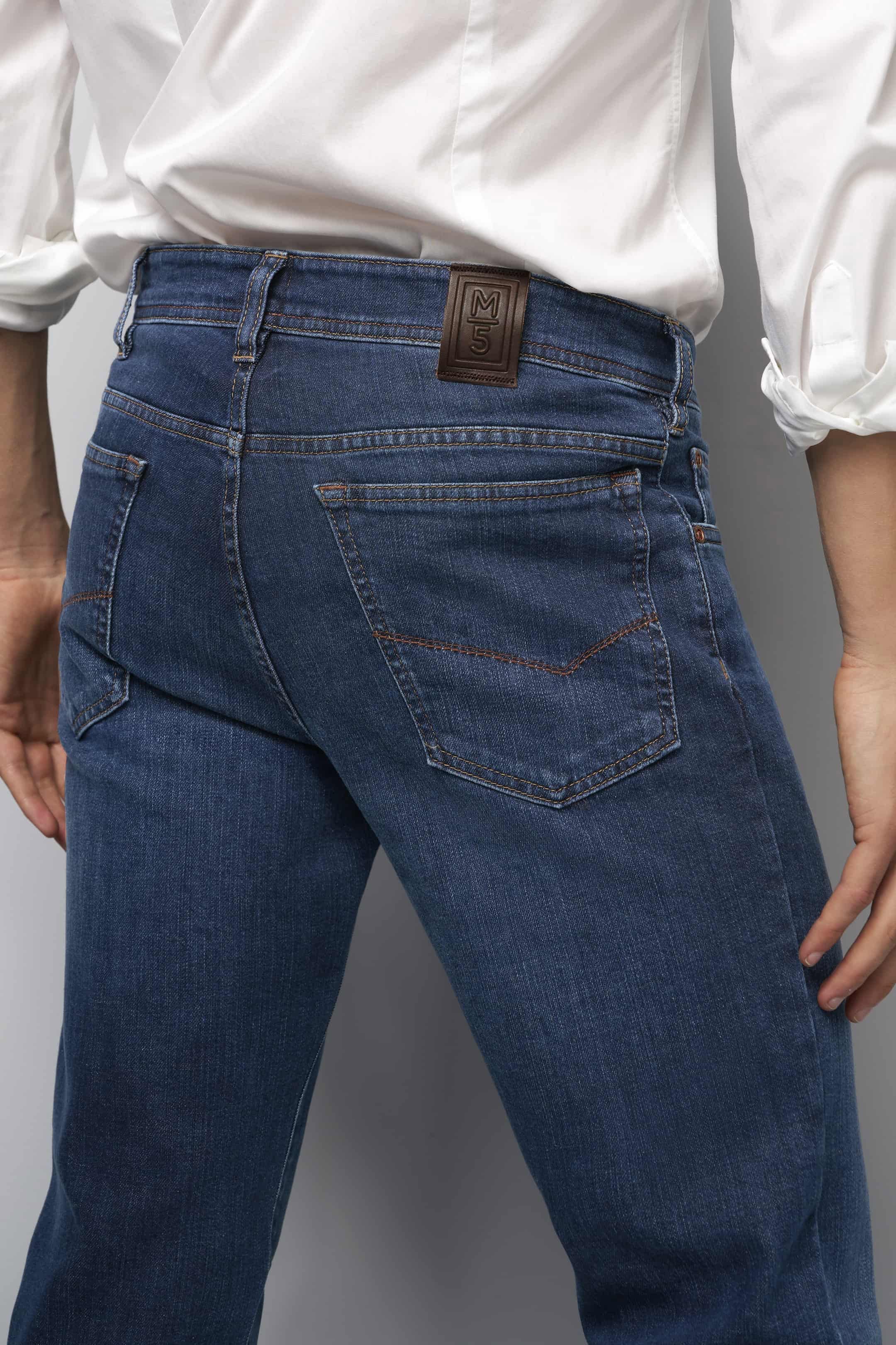 Meyer M5 Five Stretch Denim Jeans - Blue Stone