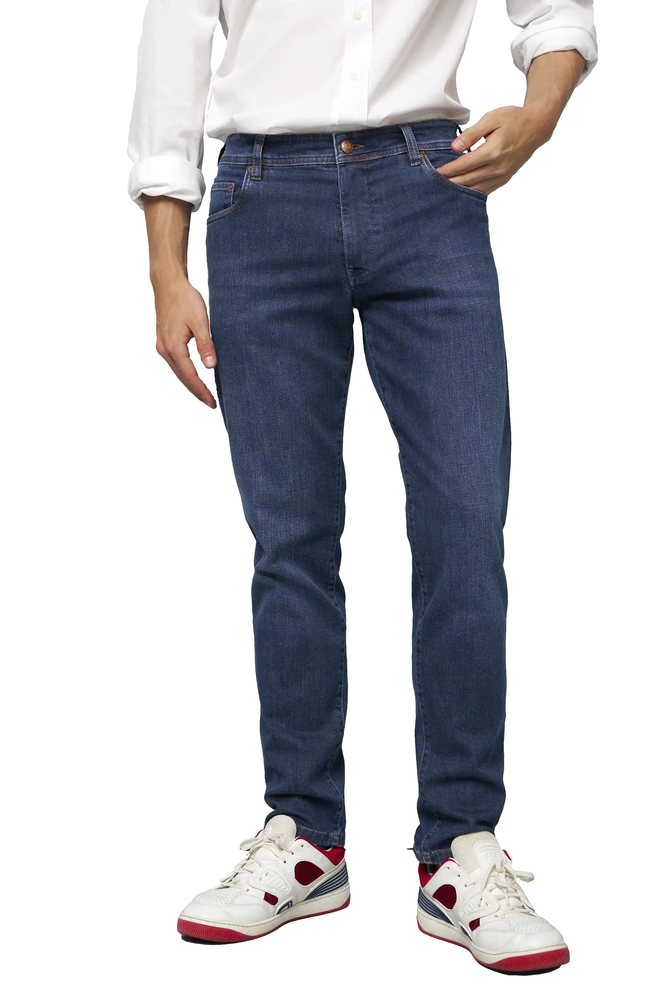 Meyer M5 Five Stretch Denim Jeans - Blue Stone