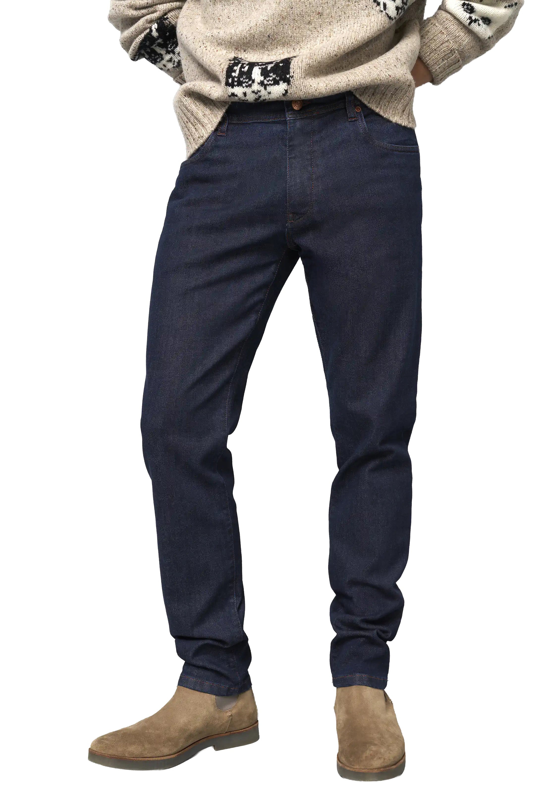 Meyer M5 Five Stretch Denim Jeans - Dark Blue