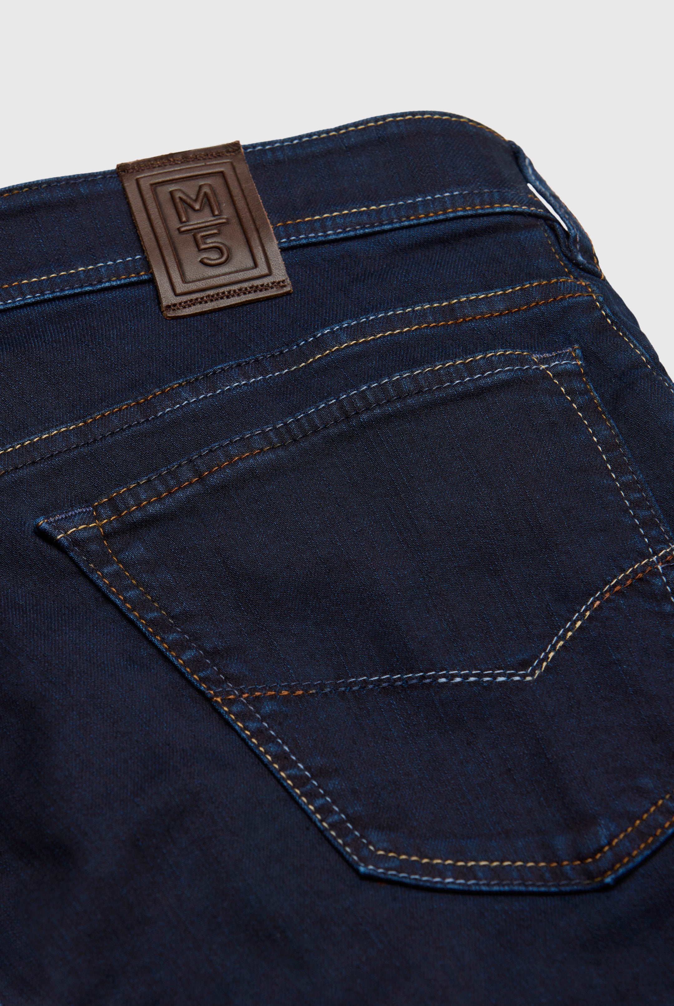 Meyer M5 Five Super Stretch Dark Denim Jeans - Overdyed Dark Blue