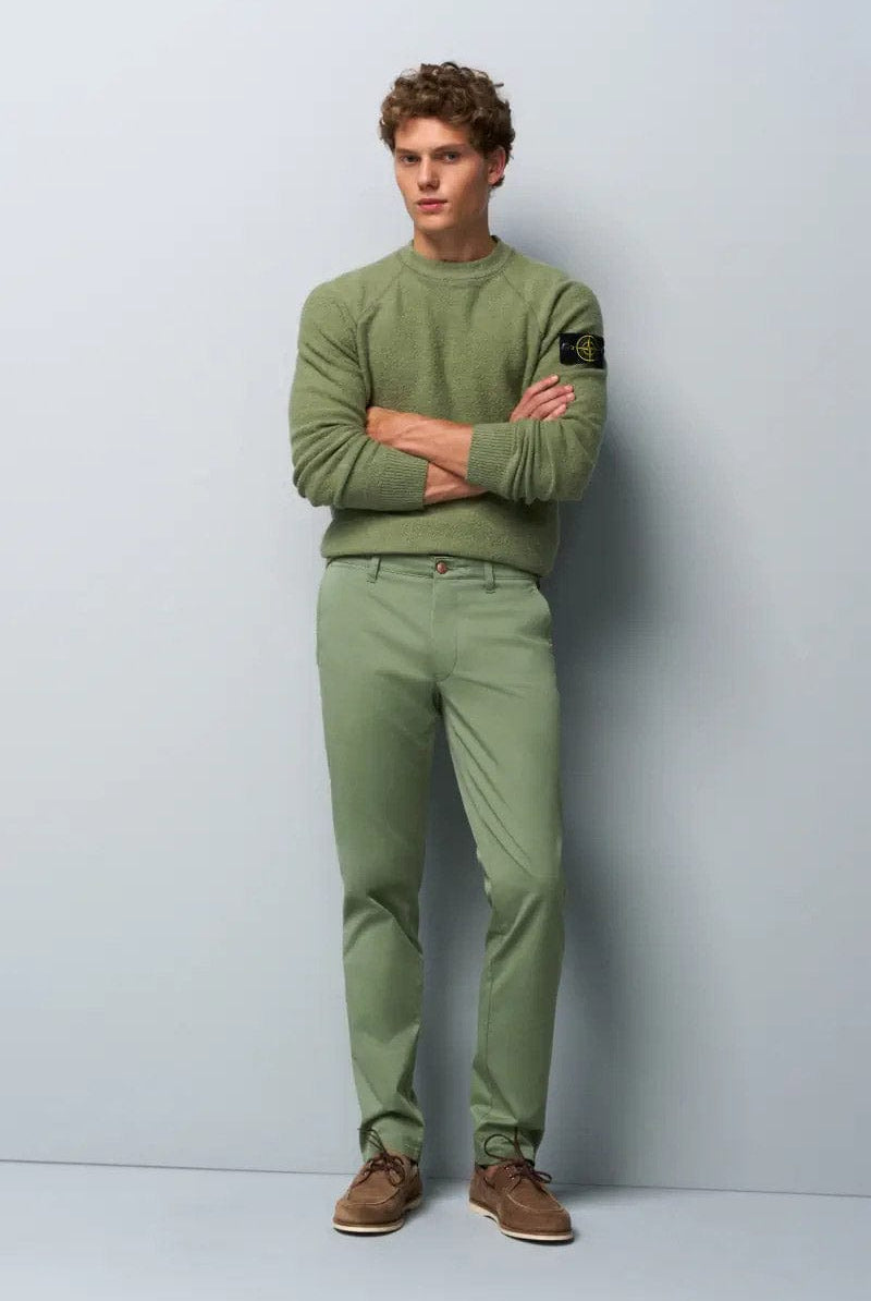 Meyer M5 Light Summer Twill Chinos - Green