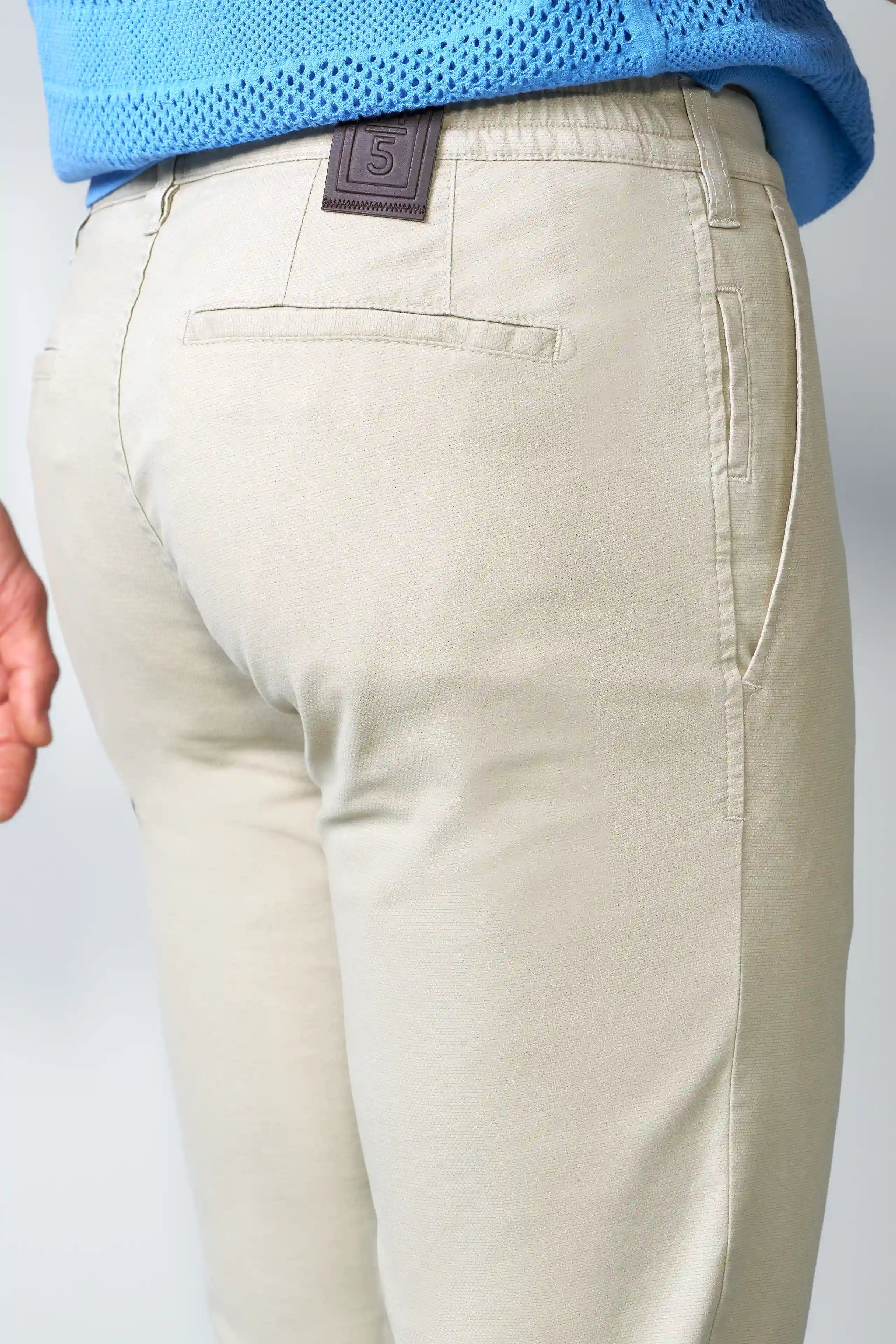 Meyer M5 Move Stretch Casual Chinos - Beige