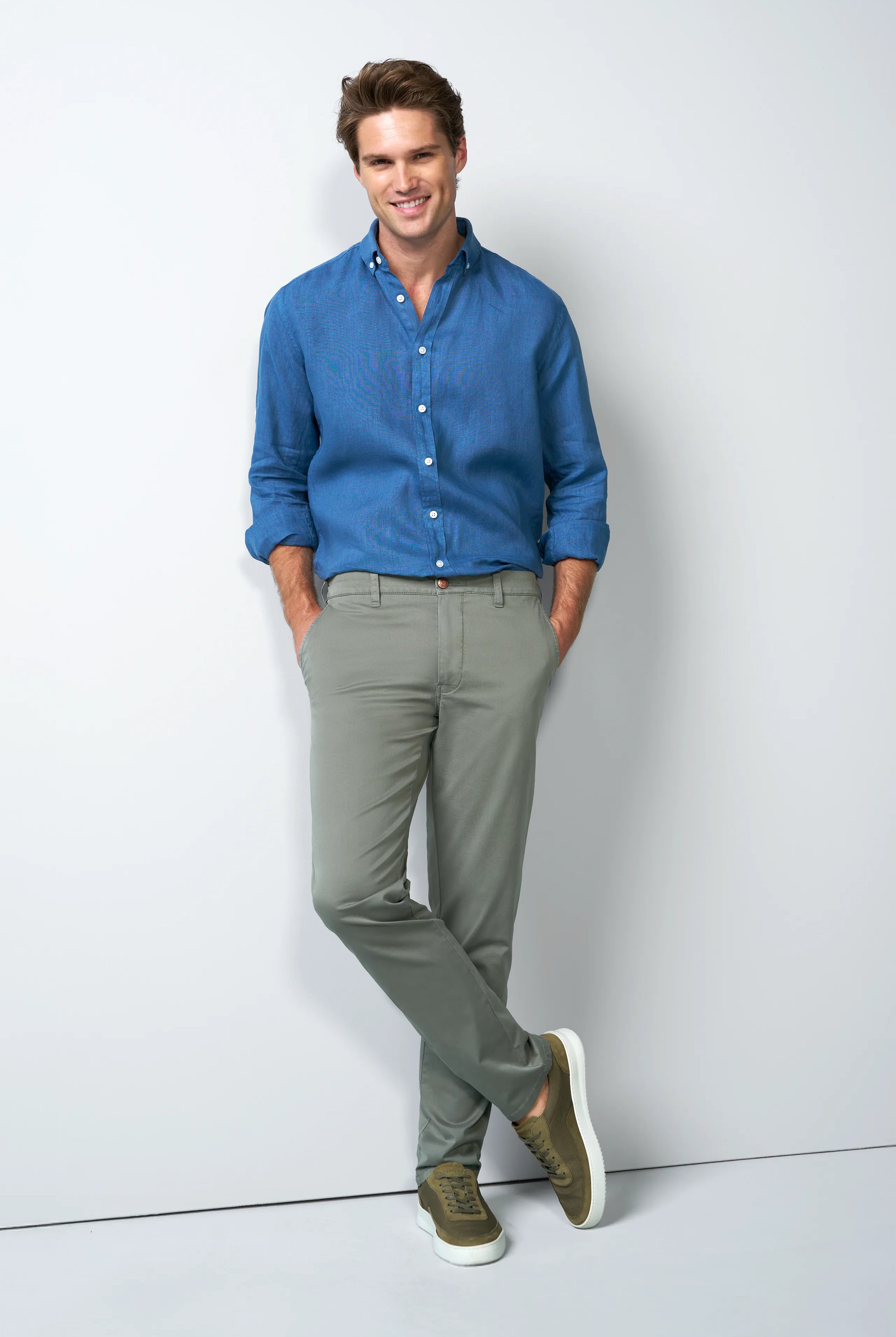 Meyer M5 Move Stretch Twill Trousers - Olive