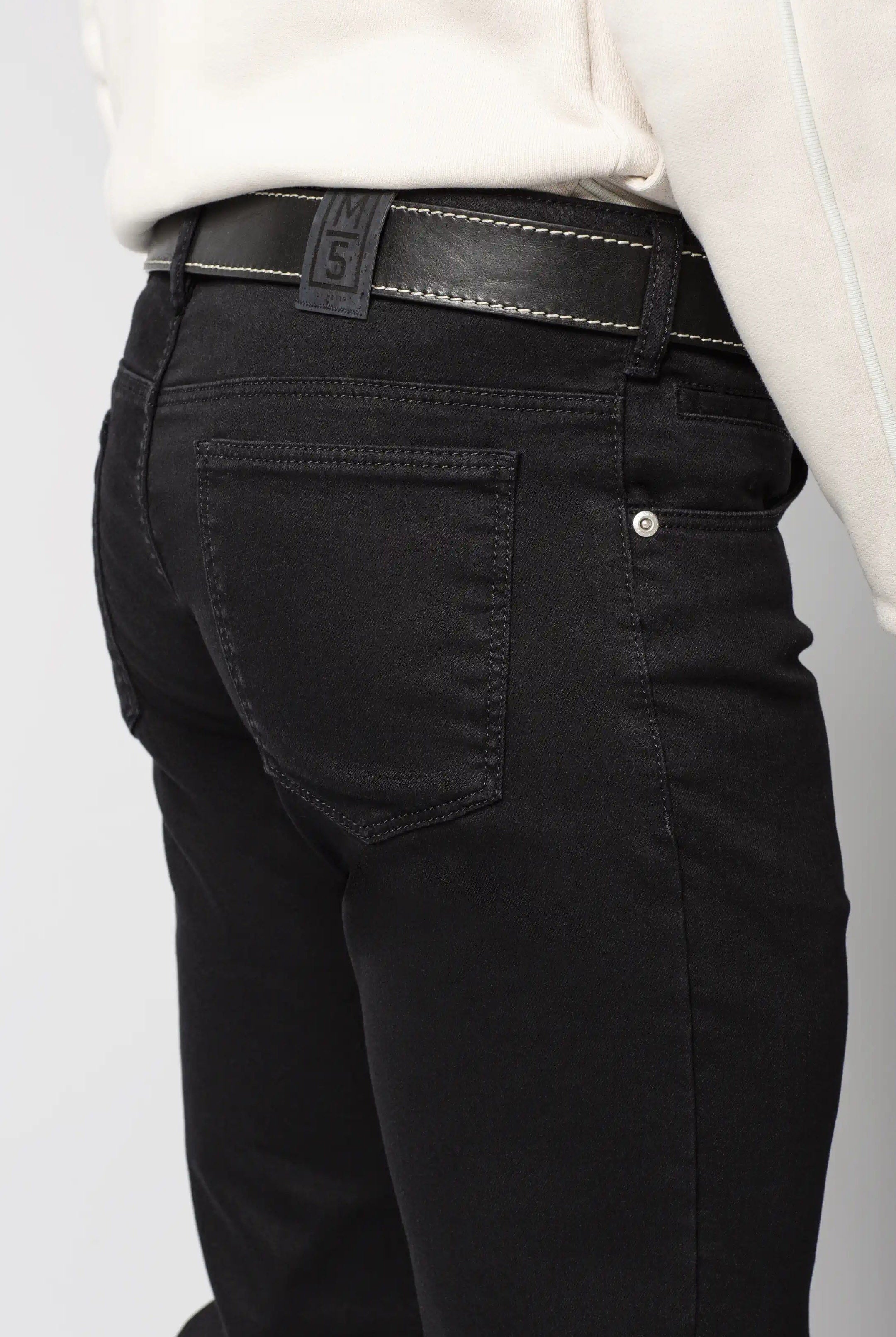 Meyer M5 Regular Stretch Denim Jeans - Black