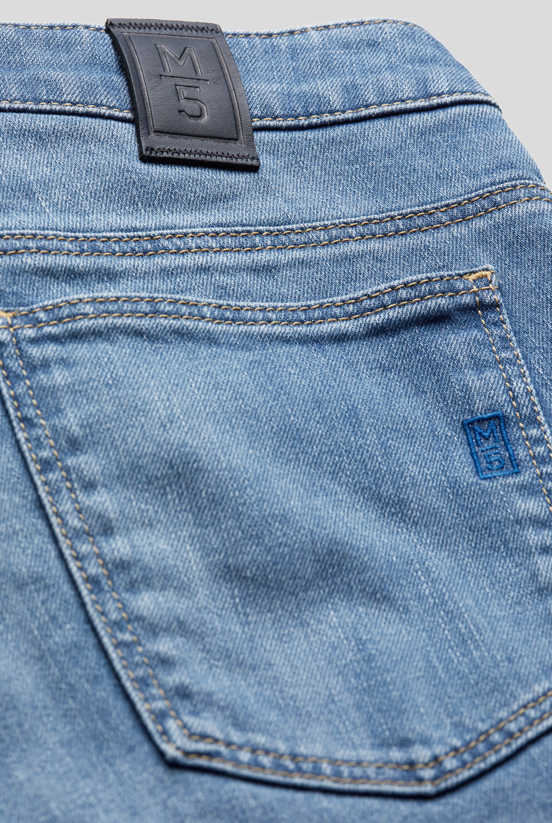 Meyer M5 Regular Stretch Denim Jeans - Light Blue