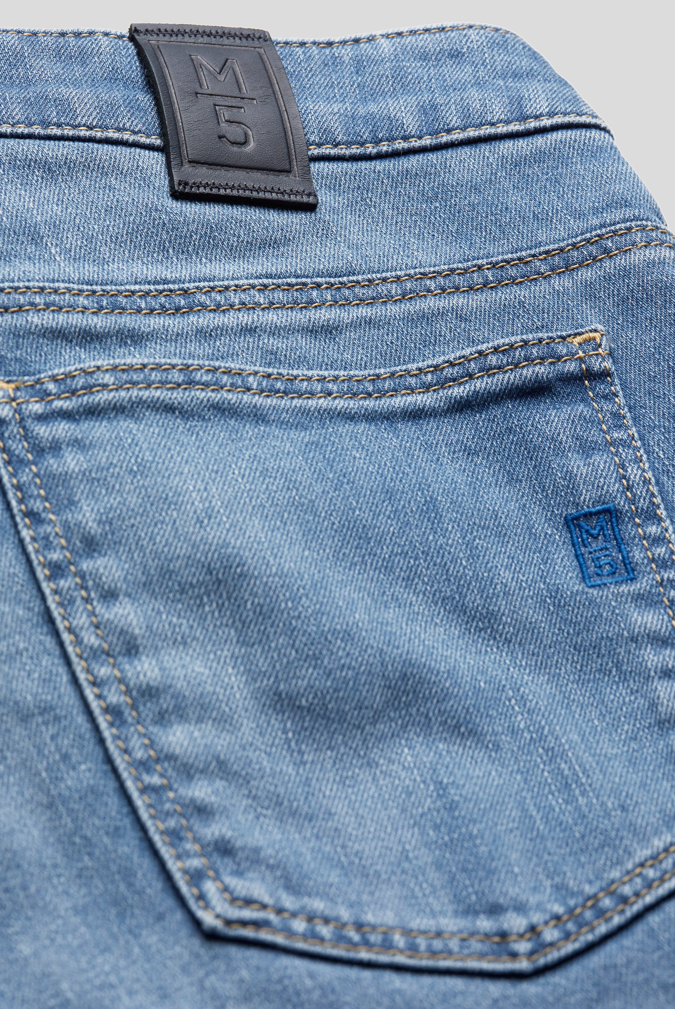 Meyer M5 Regular Stretch Denim Jeans - Light Blue