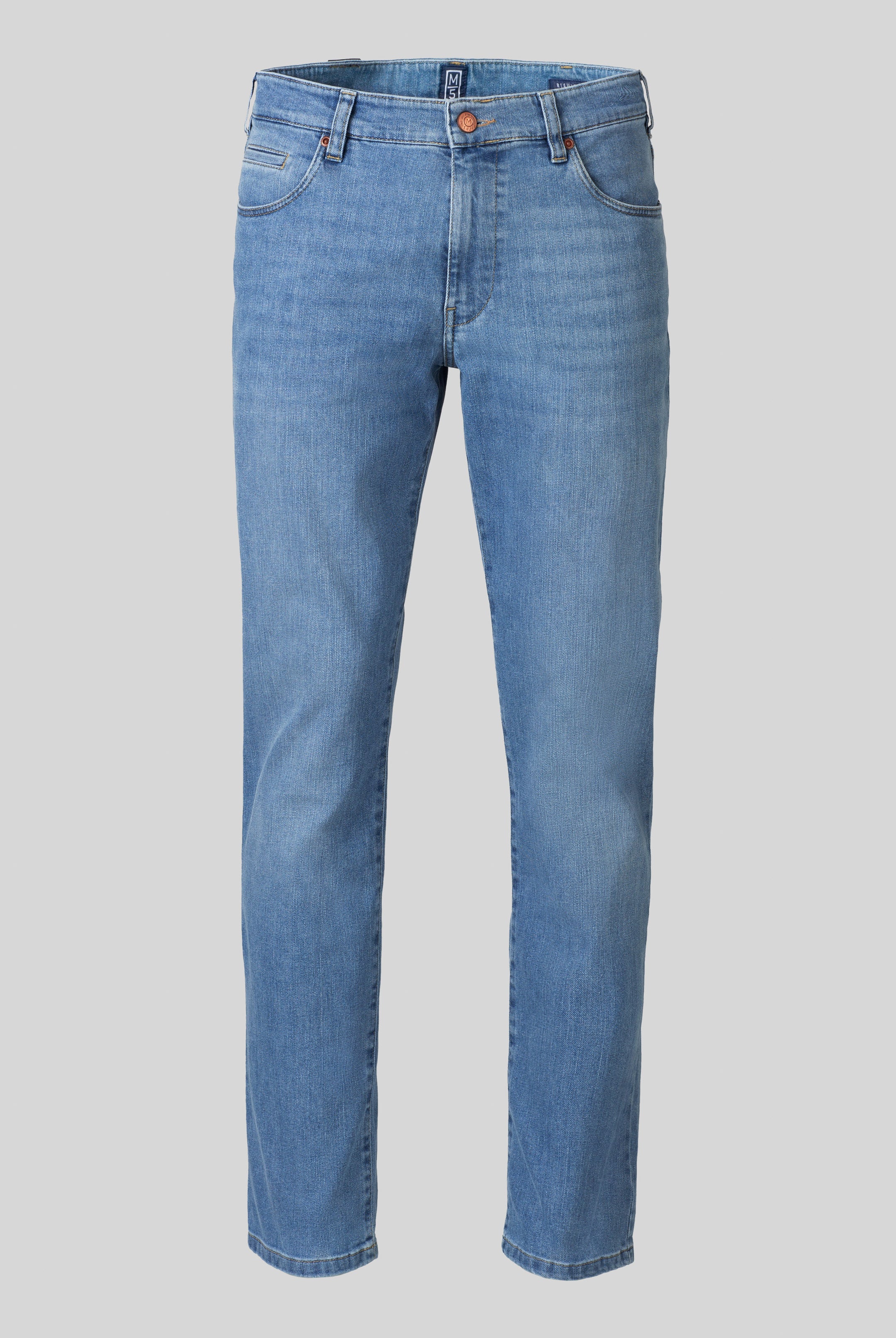 Meyer M5 Regular Stretch Denim Jeans - Light Blue