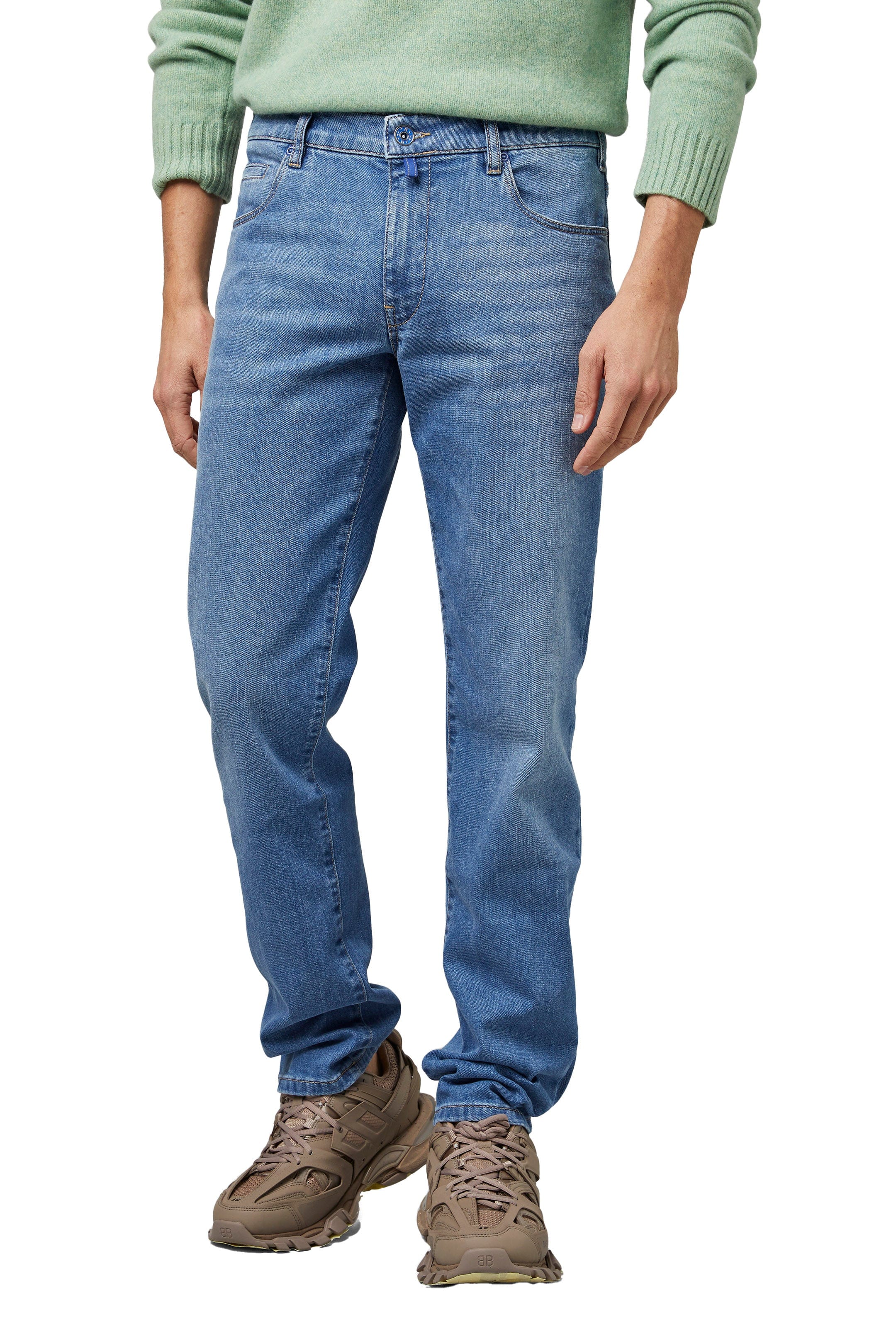 Meyer M5 Regular Stretch Denim Jeans - Light Blue